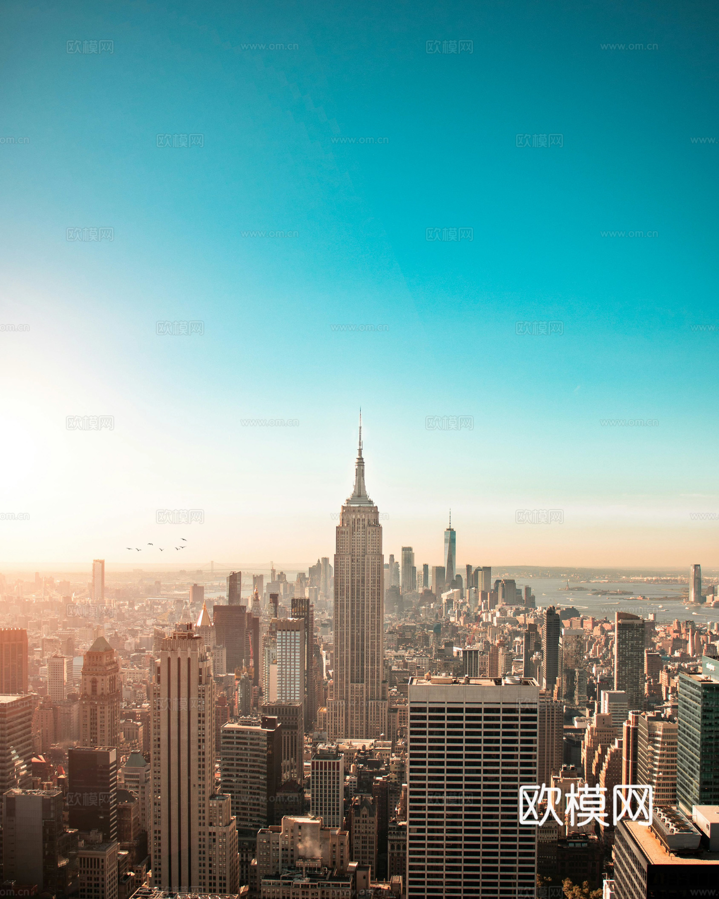 白天城市天空外景