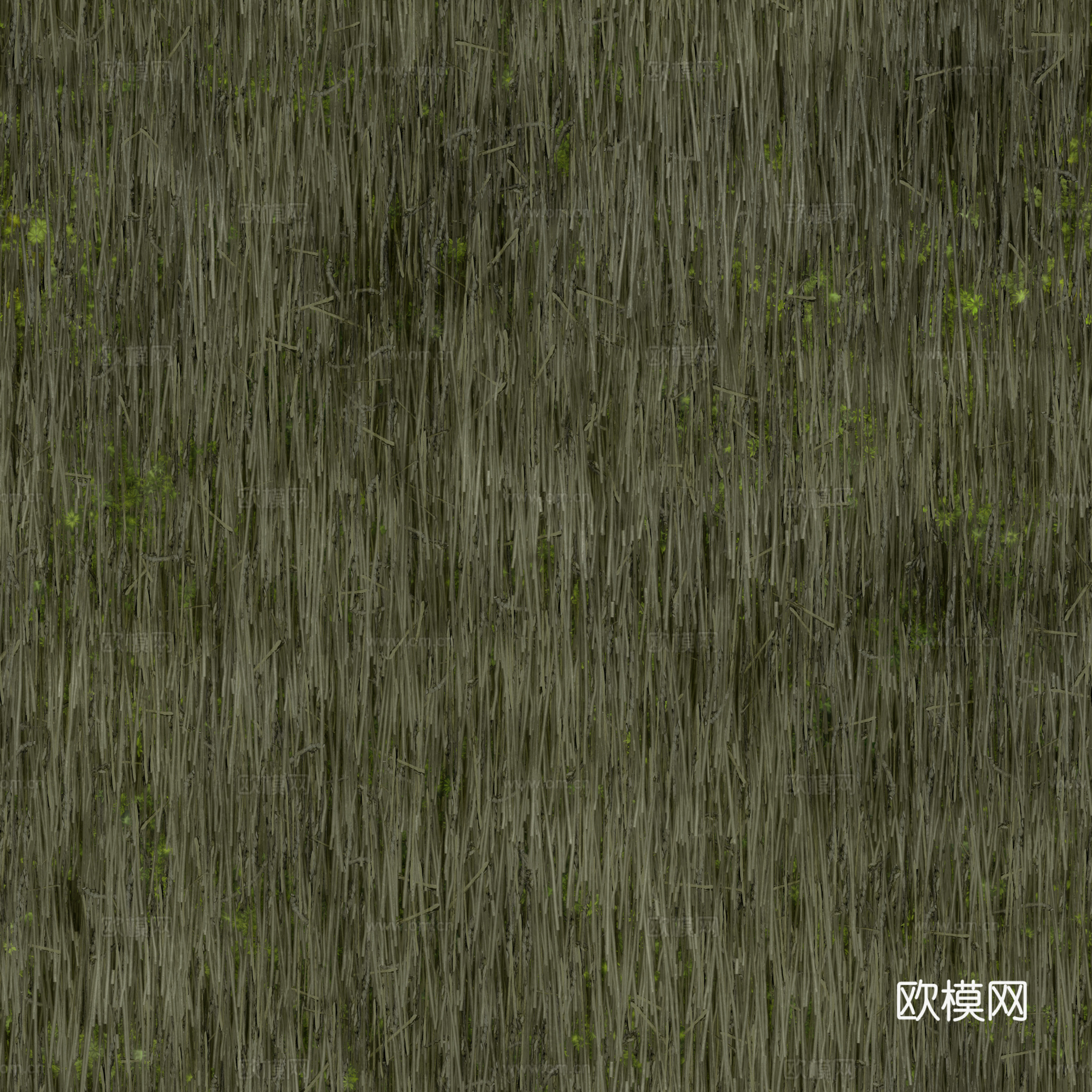 茅草屋顶 PBR材质贴图 2k