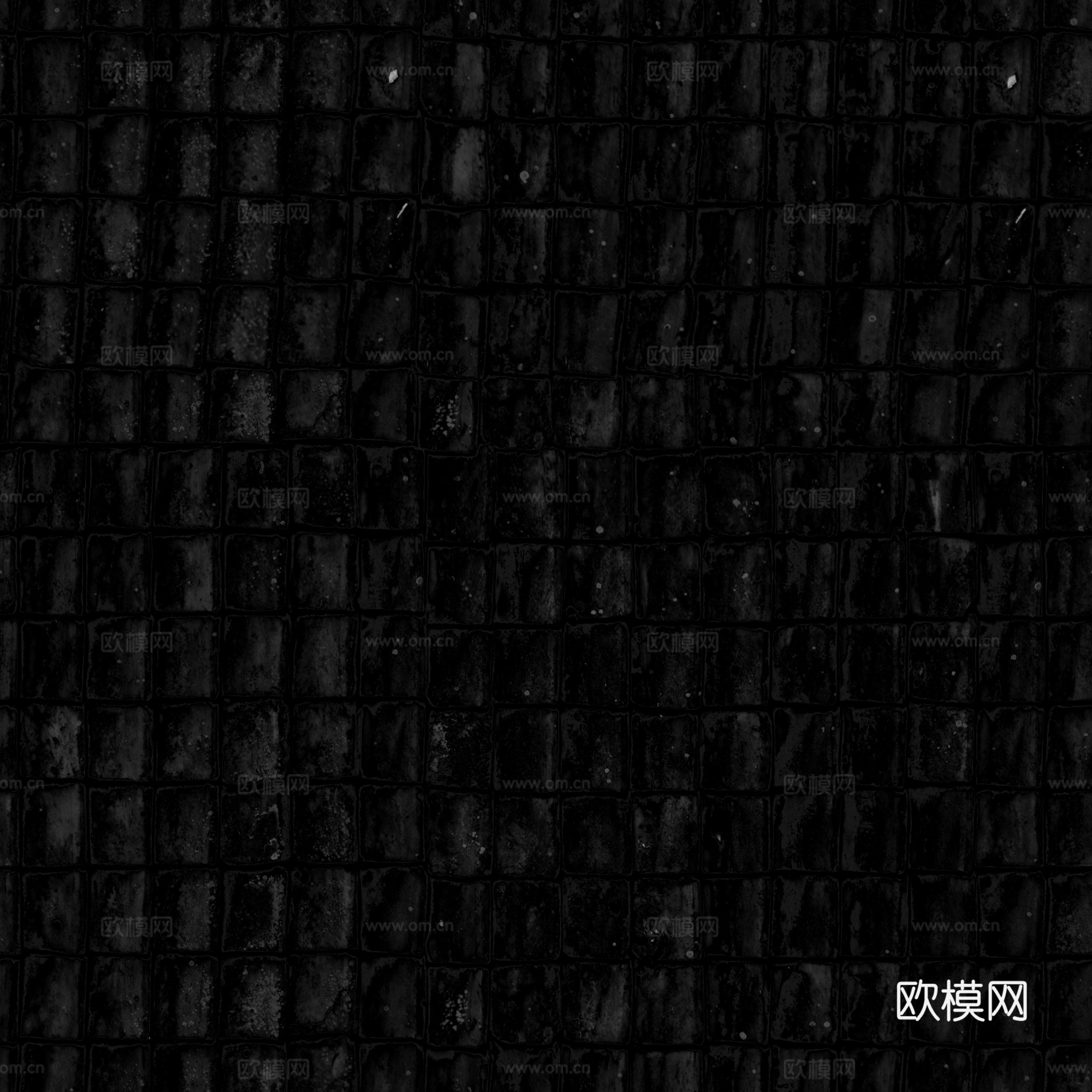 屋顶瓦片老旧陶土瓦西班牙瓦青瓦 PBR材质贴图 2k