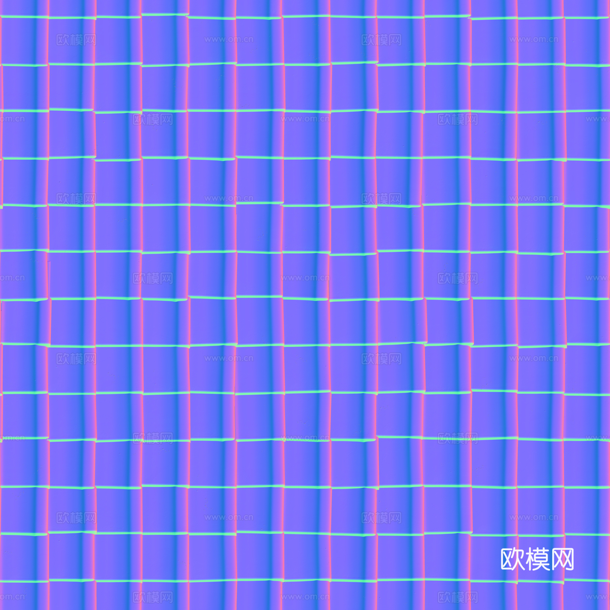 屋顶瓦片陶土瓦西班牙瓦 PBR材质贴图 2k