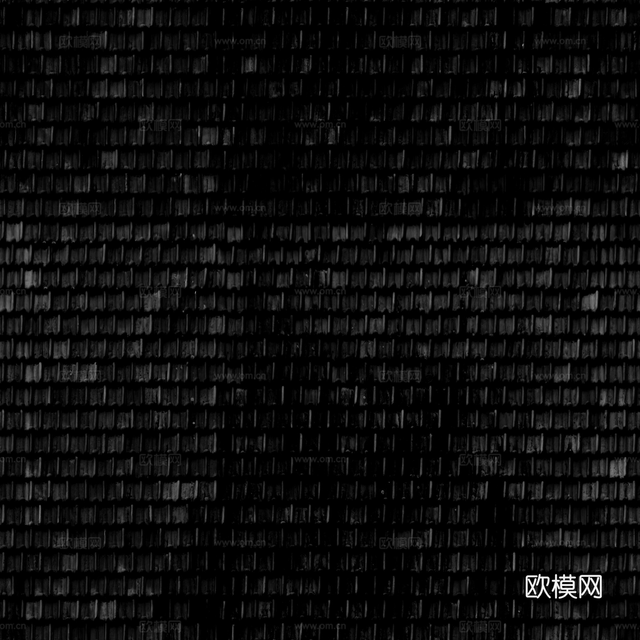 屋顶瓦片陶土瓦西班牙瓦青瓦 PBR材质贴图 2k