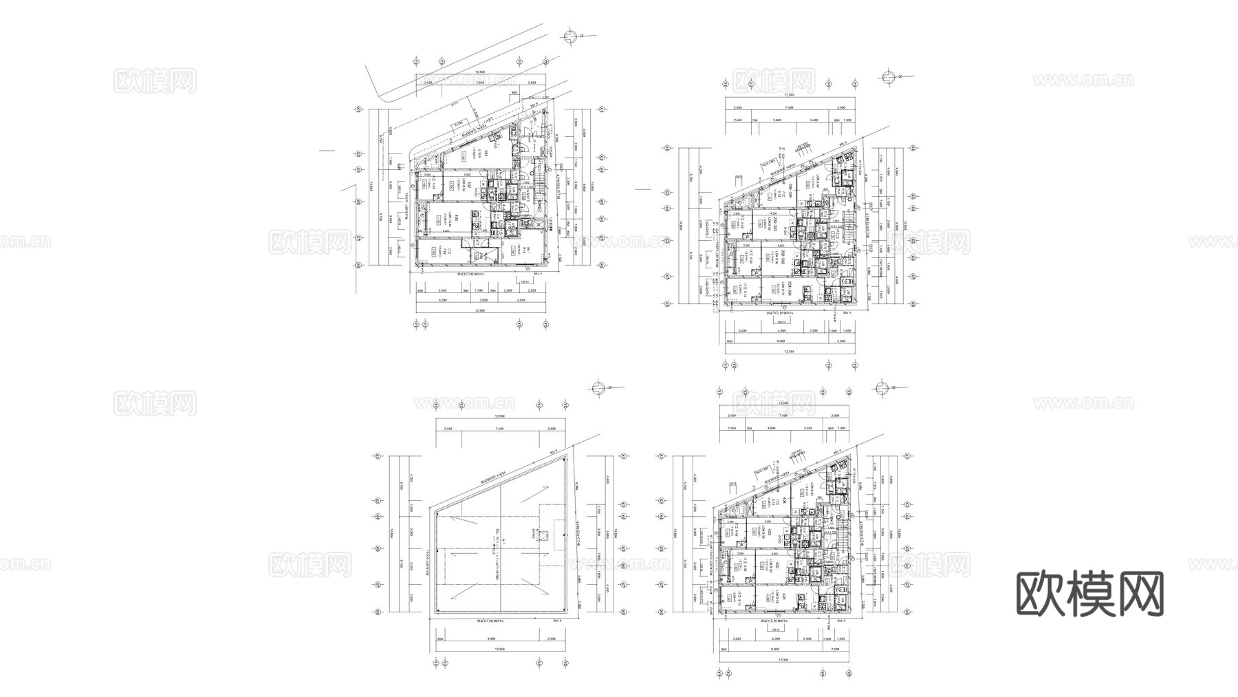 建筑 住宅 公寓 居民楼 小区住宅 楼房 酒店立面图纸cad施工图