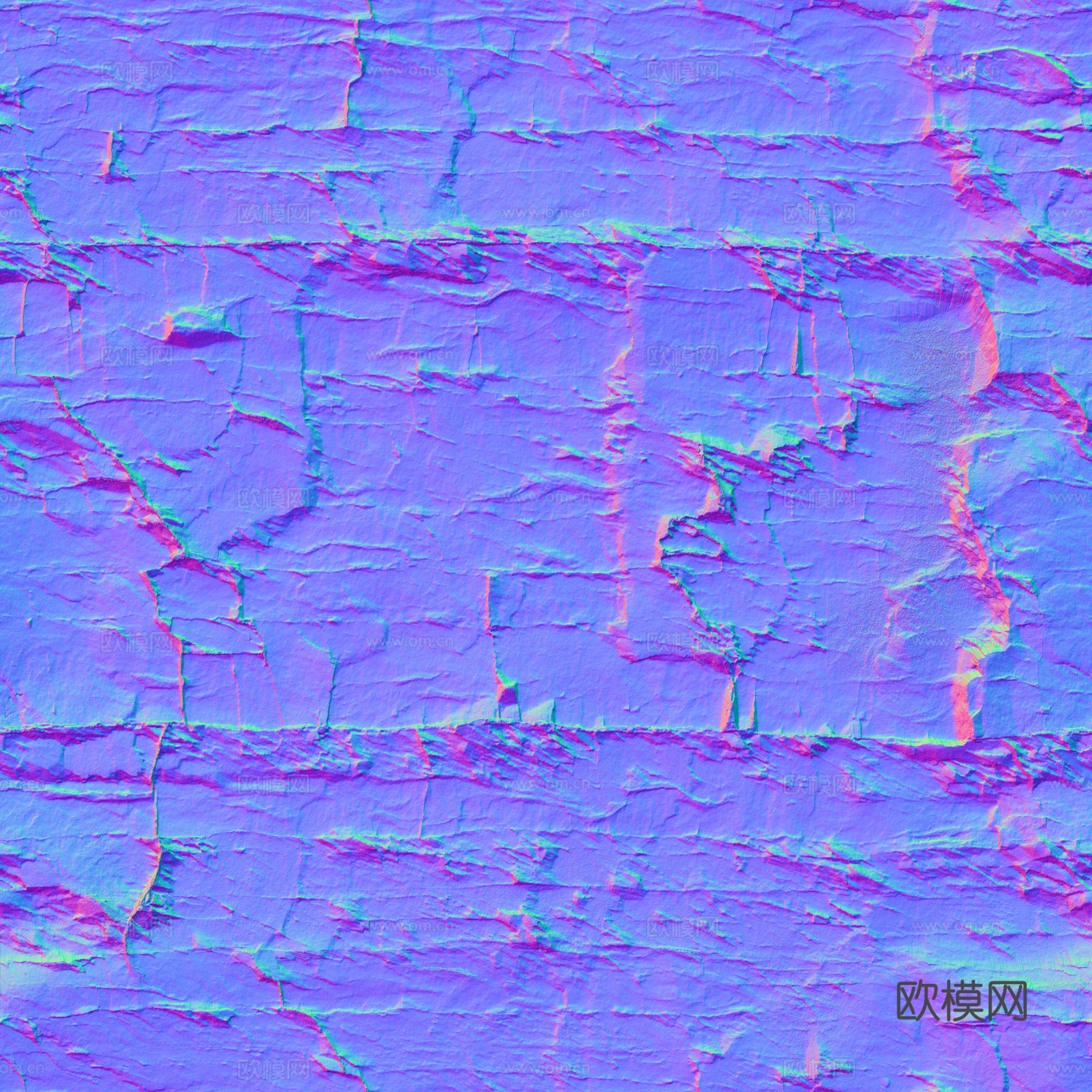 石头岩石pu石 PBR材质贴图 2k下载（渲染图6）