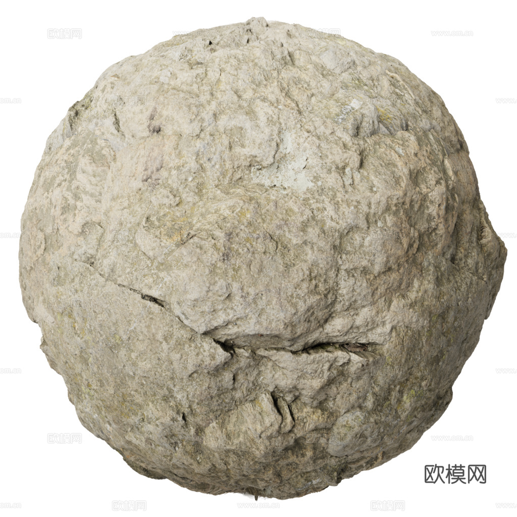 石头岩石pu石 PBR材质贴图 2k