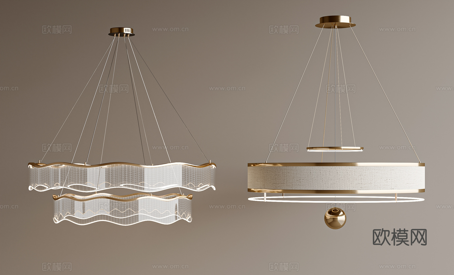 新中式中式吊灯 吊灯组合 装饰灯 宋式风吊灯 客厅吊灯3d模型下载