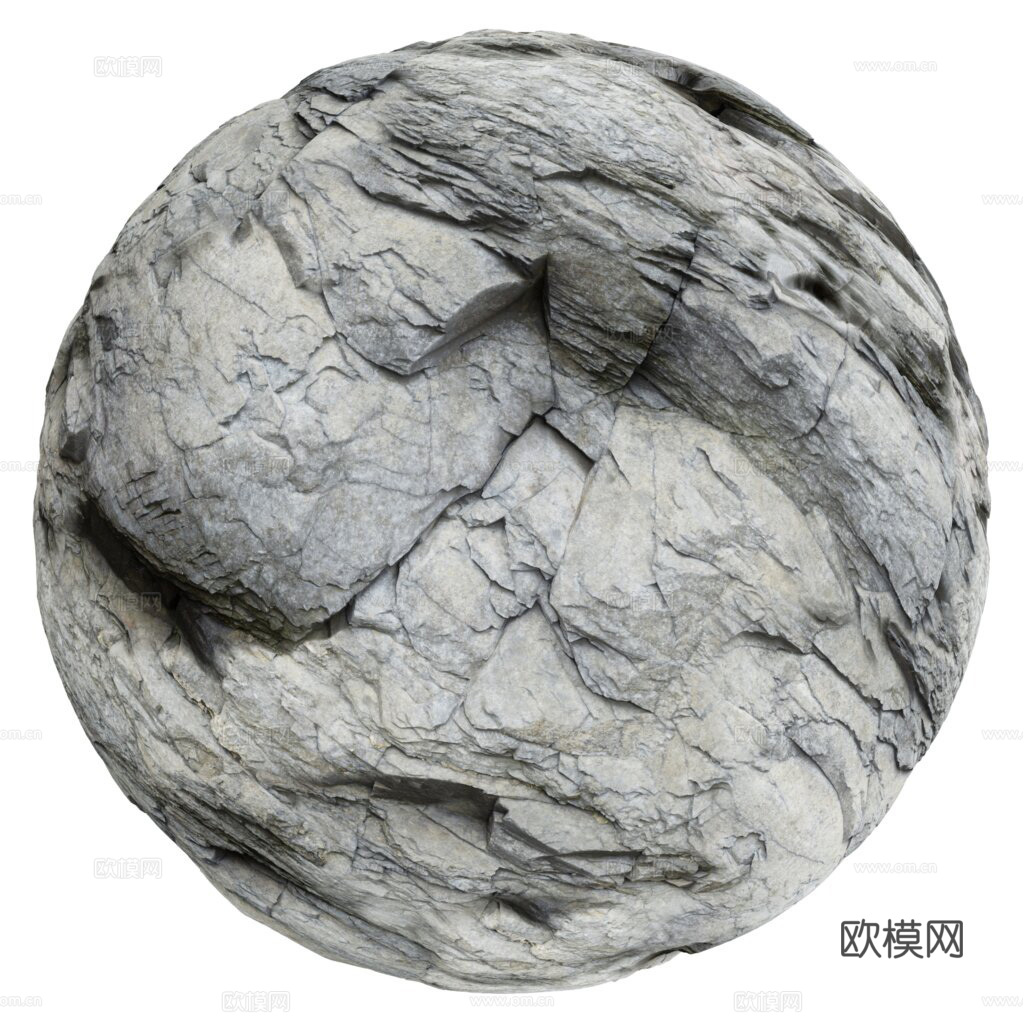 石头岩石pu石 PBR材质贴图 2k