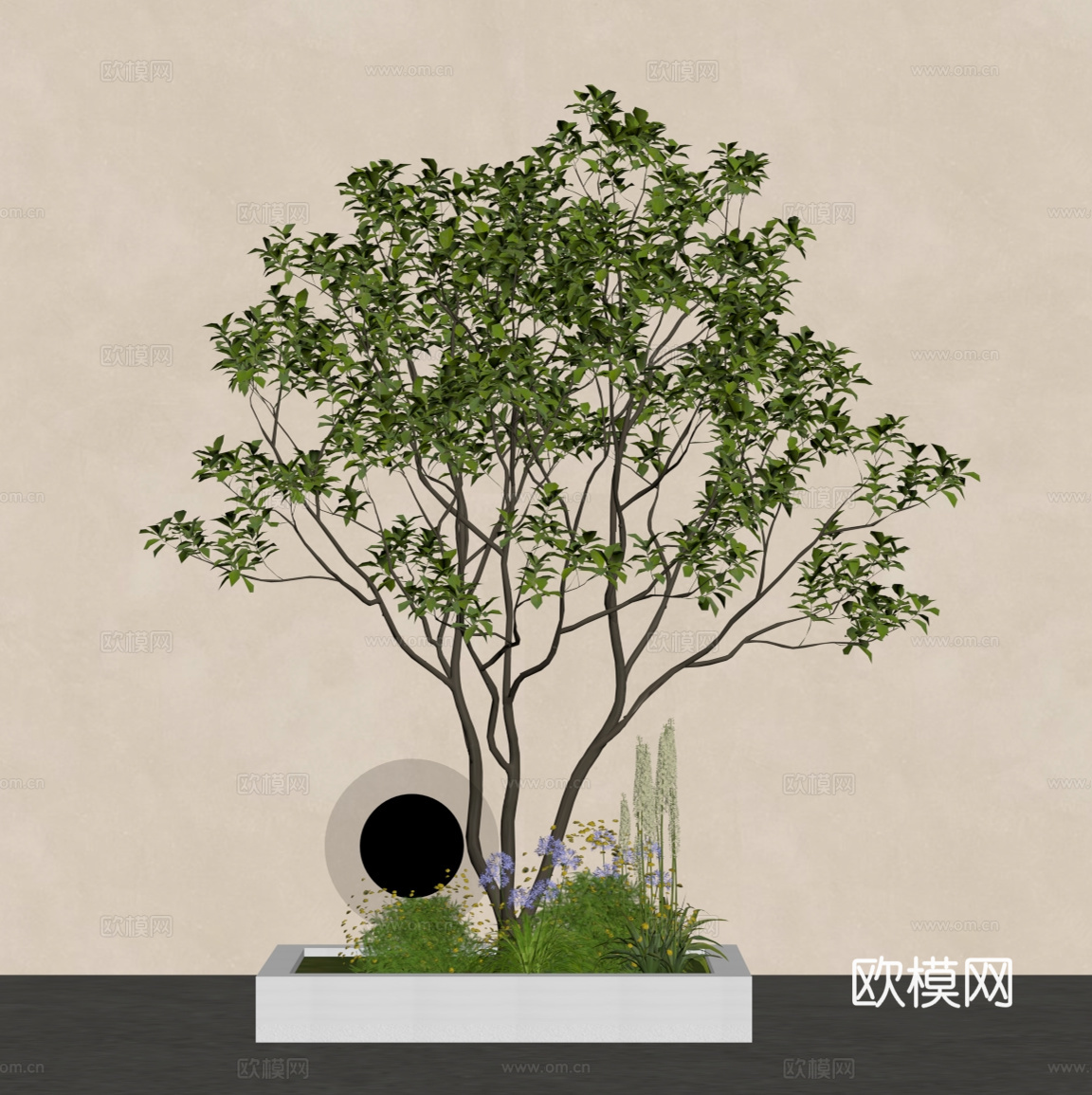 景观小品 绿植景观 室内景观 景观造景su模型