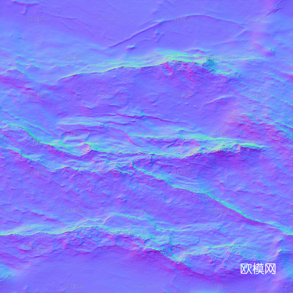 石头岩石pu石 PBR材质贴图 1k下载（渲染图5）