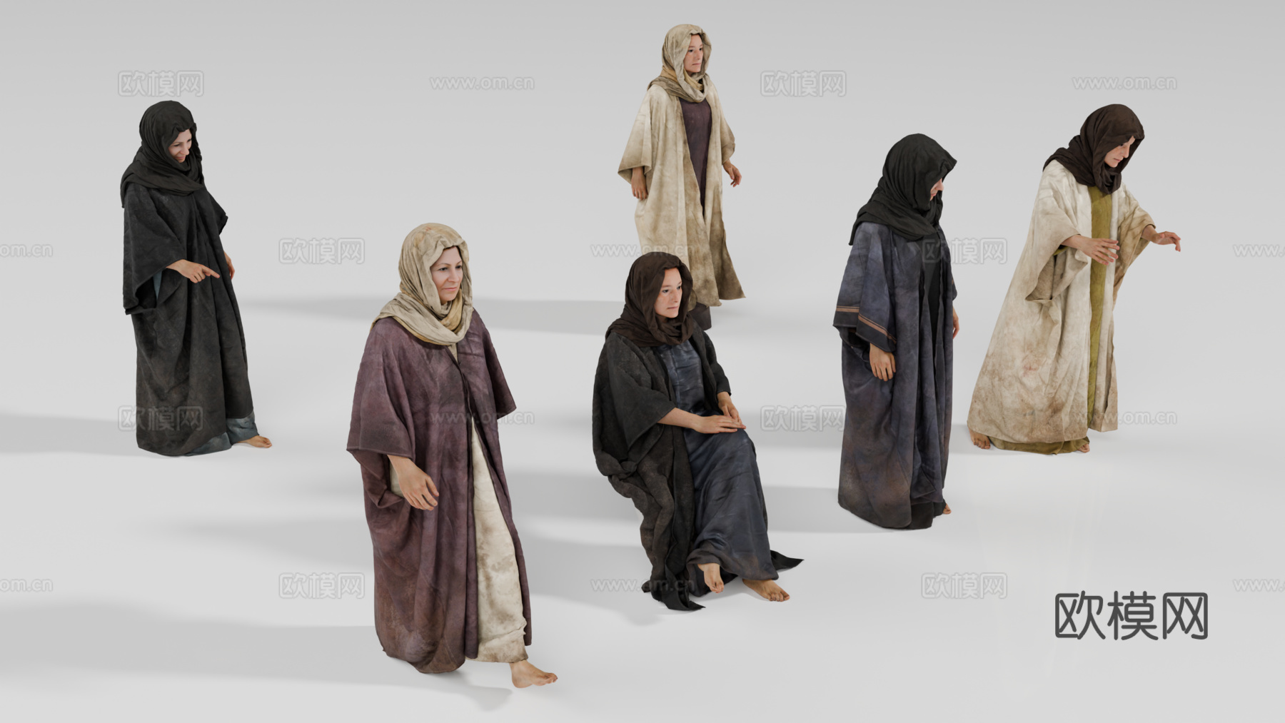 女人 中东人物 阿拉伯人su模型