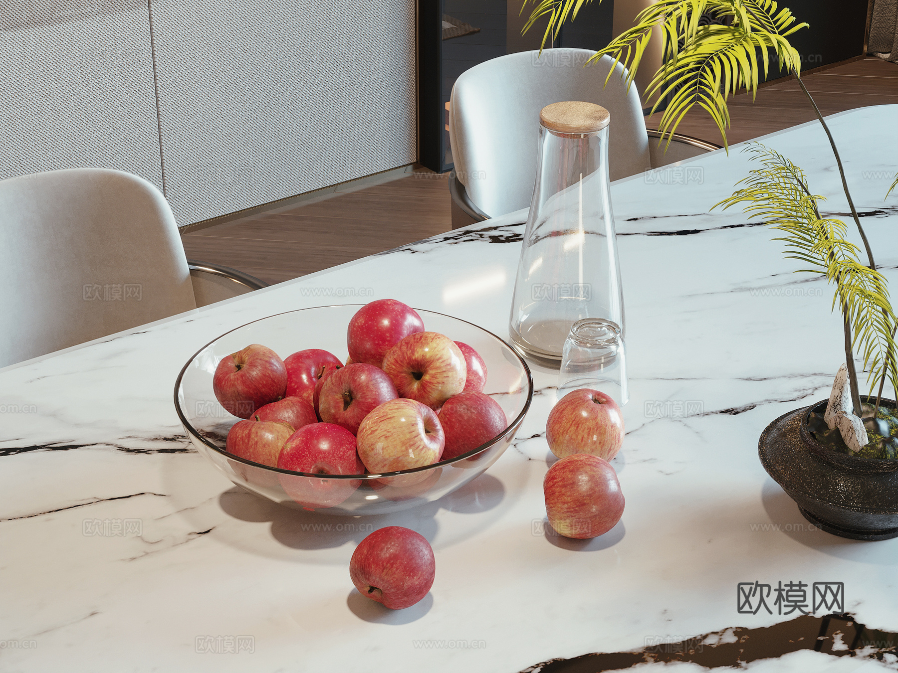 现代水果3d模型下载