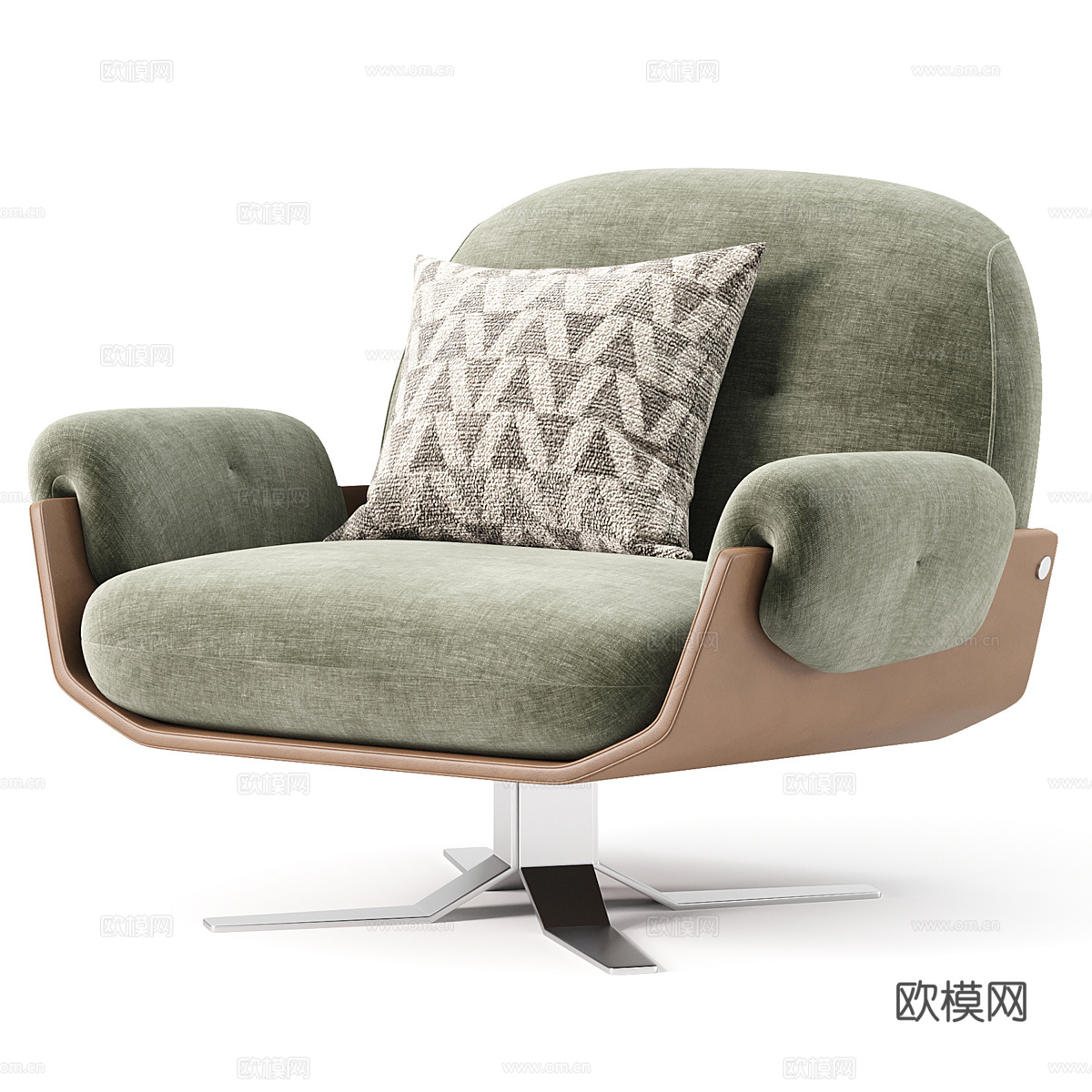 Minotti Laurel Armchair单人沙发 沙发su模型