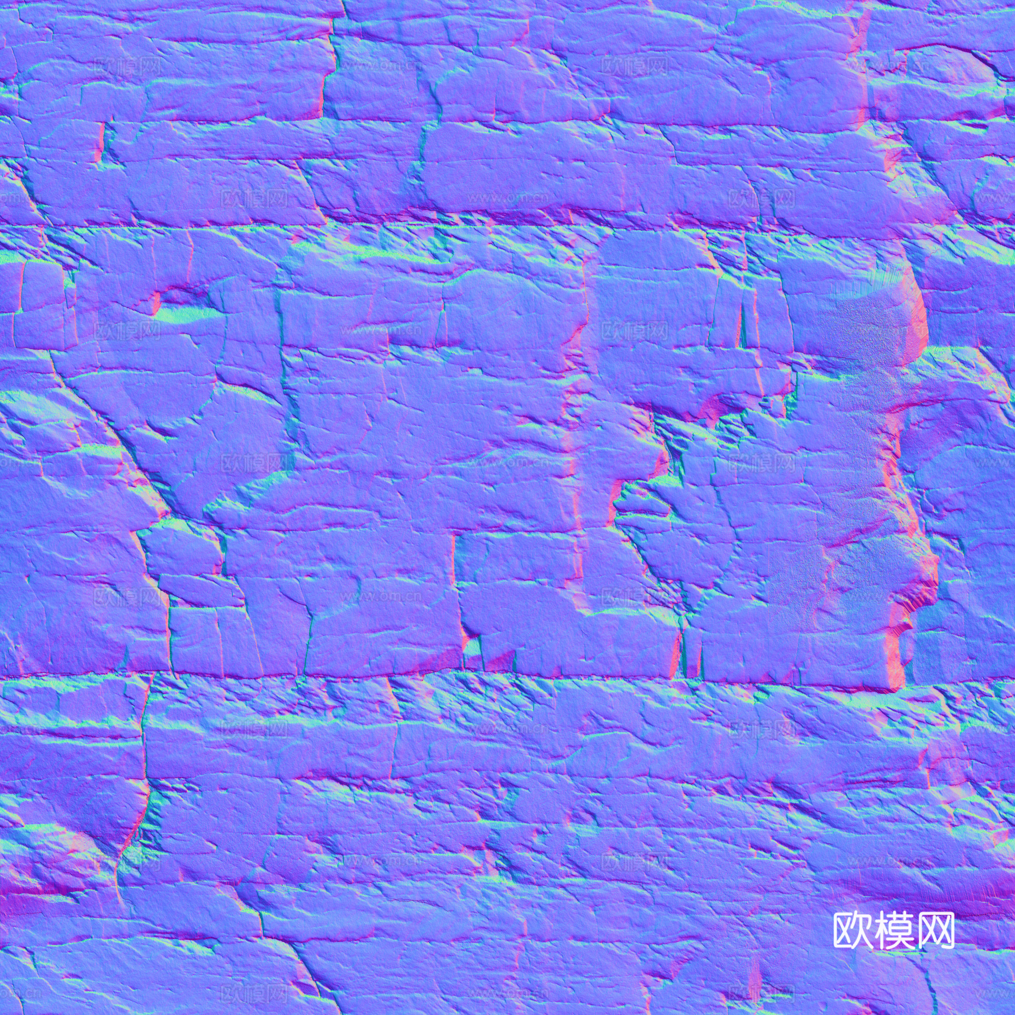 石头岩石pu石 PBR材质贴图 2k下载（渲染图7）