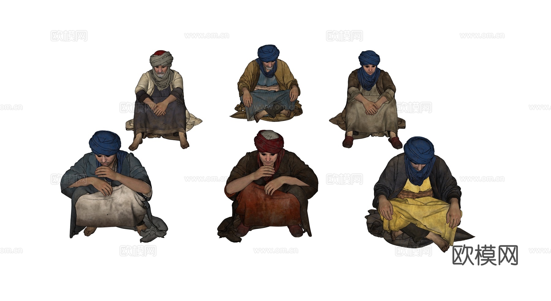 男人 中东人物 阿拉伯人su模型