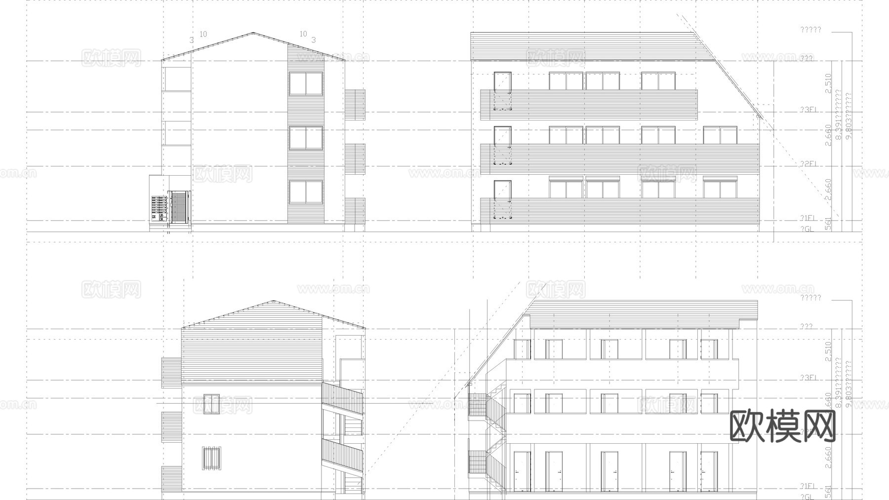 公寓图纸 建筑住宅cad施工图