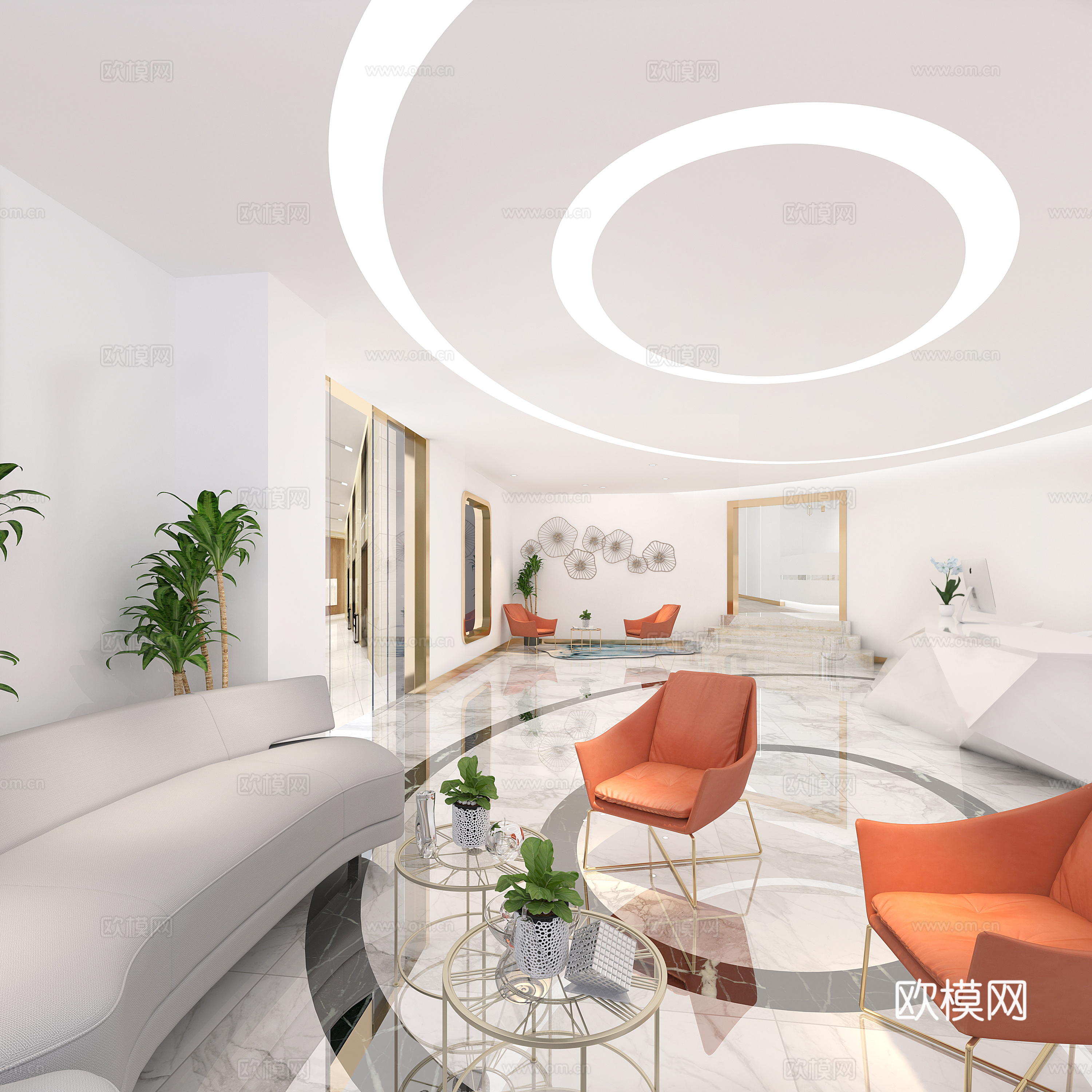 现代风格整形医院3d模型下载（渲染图3）