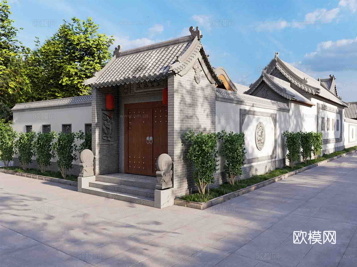 中式四合院  庭院景观 四合院建筑 宋代建筑 苏氏园林su模型