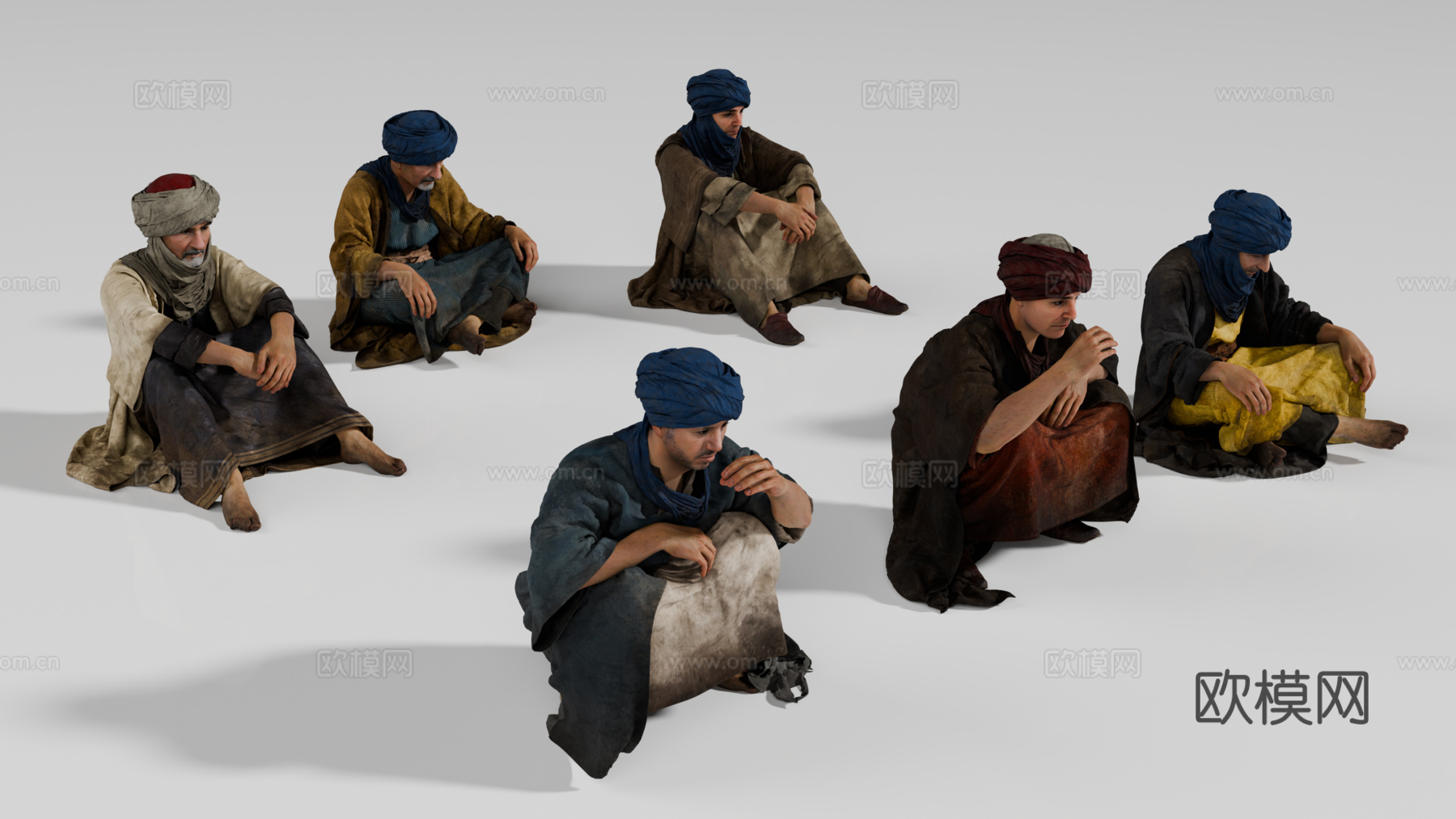 男人 中东人物 阿拉伯人su模型