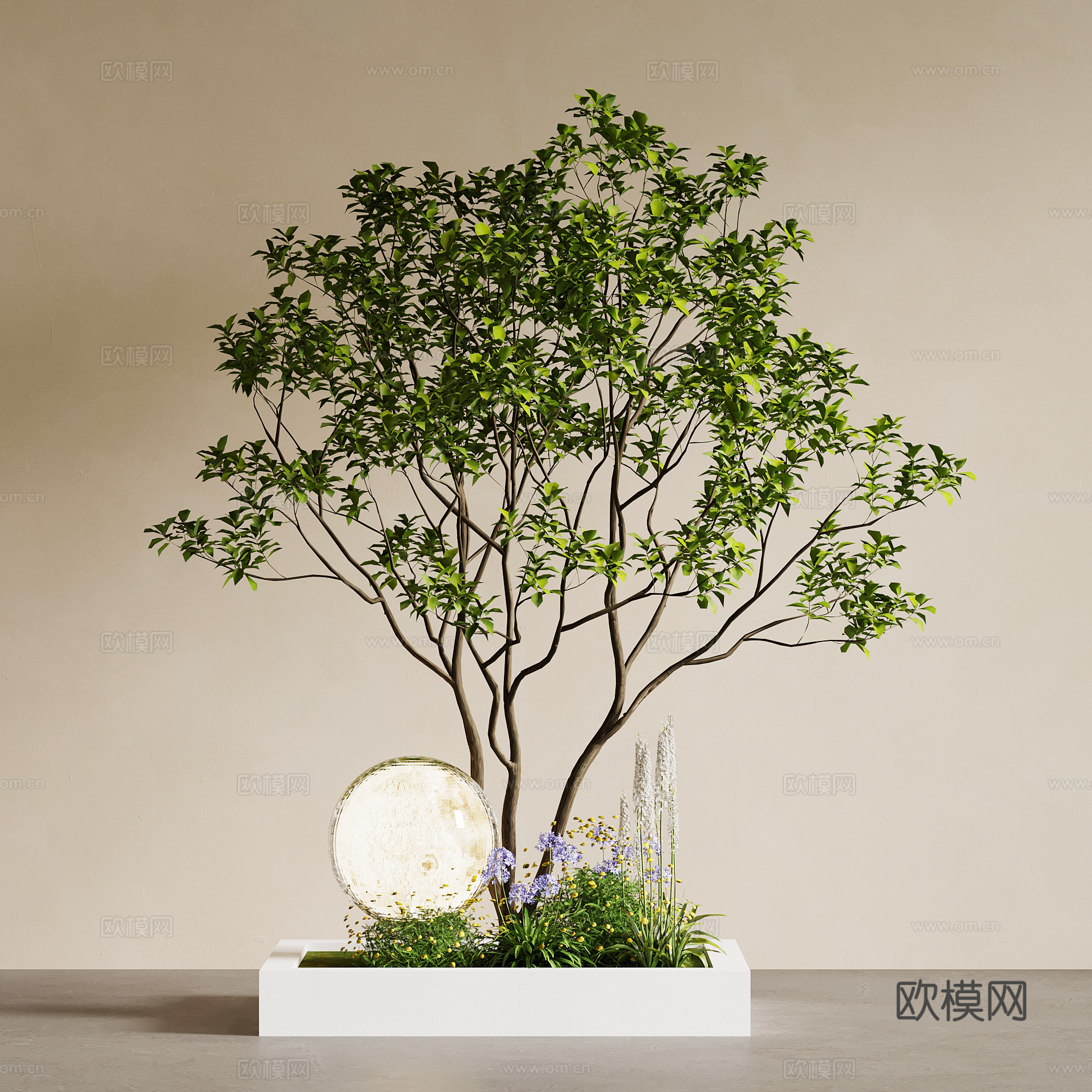 景观小品 绿植景观 室内景观 景观造景su模型