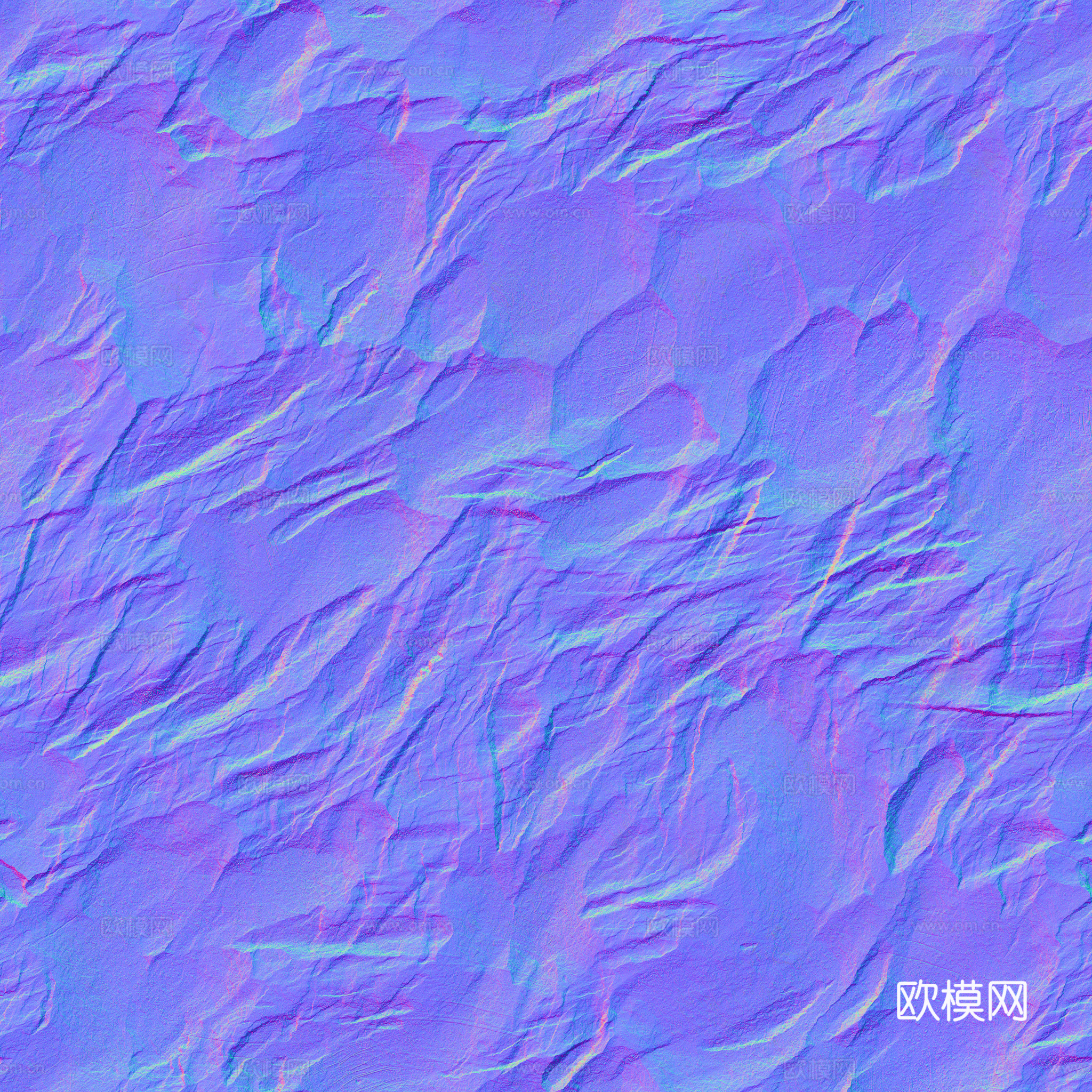 石头岩石pu石 PBR材质贴图 2k下载（渲染图6）