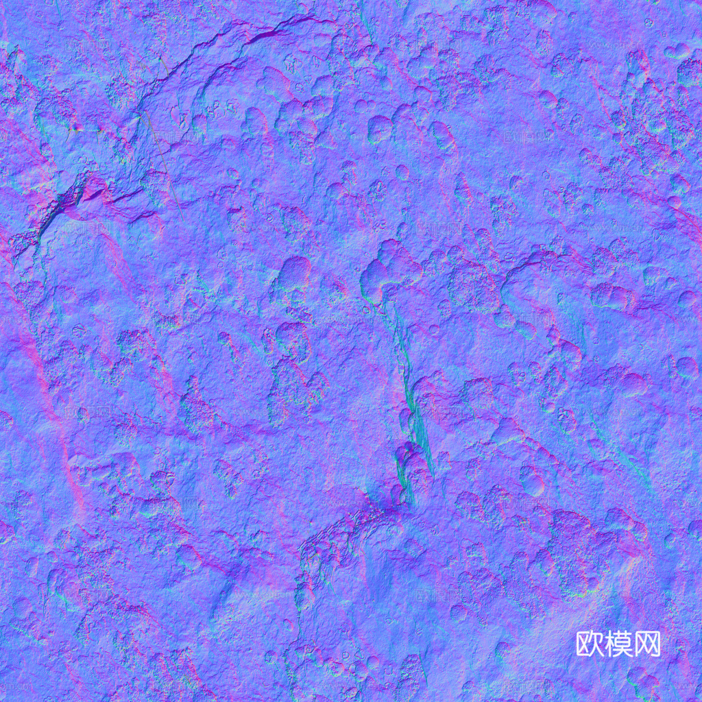 石头岩石pu石 PBR材质贴图 1k下载（渲染图6）