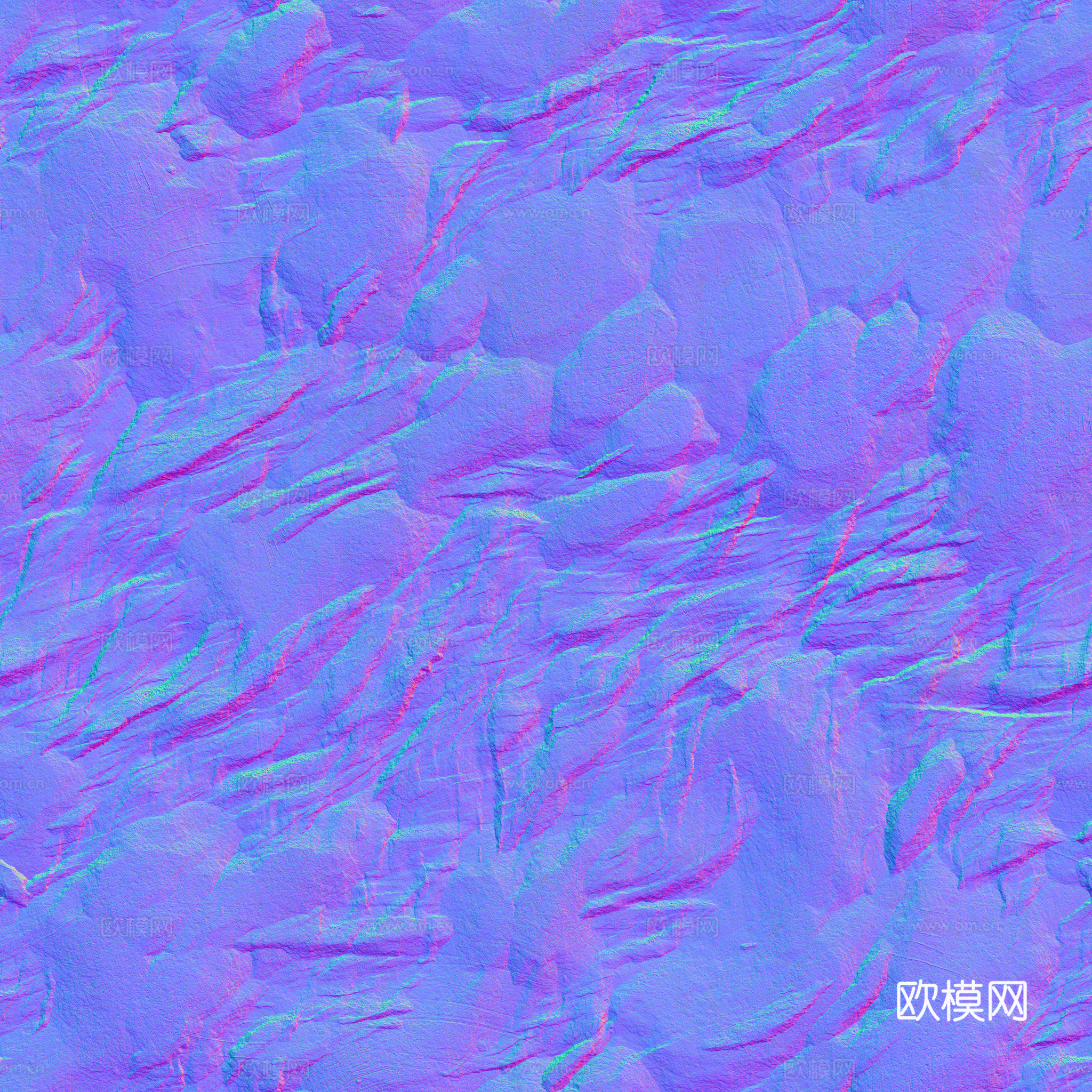 石头岩石pu石 PBR材质贴图 2k下载（渲染图7）