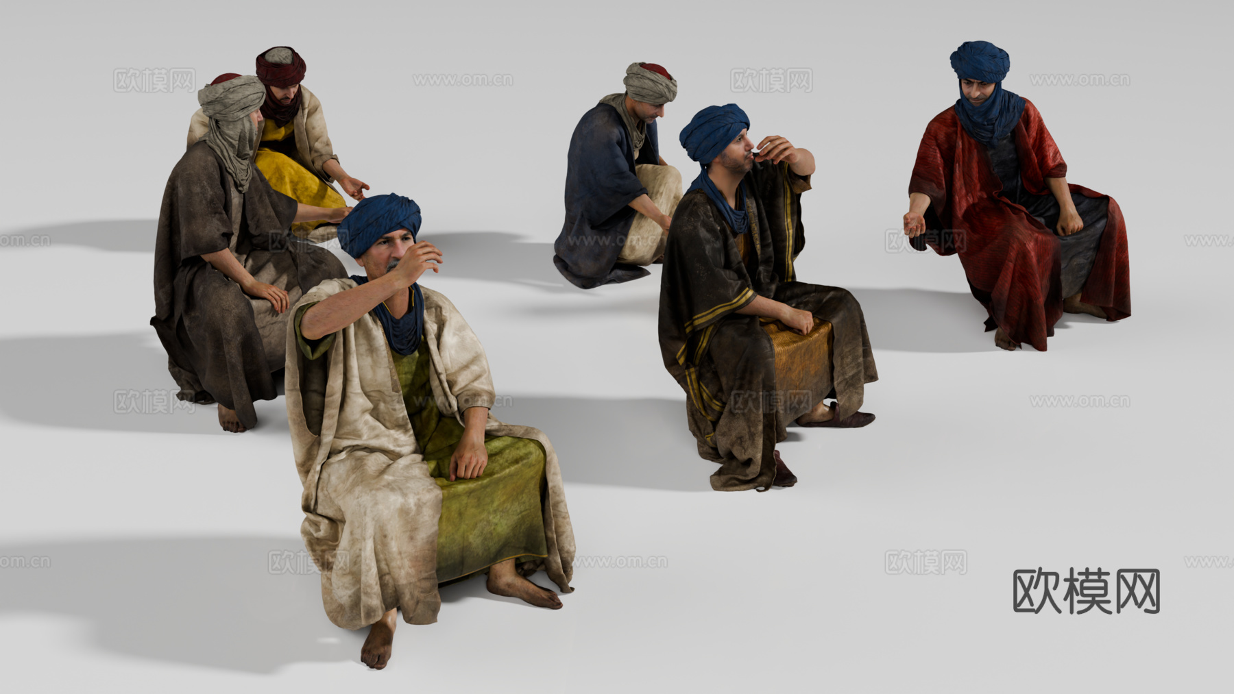 男人 中东人物 阿拉伯人su模型