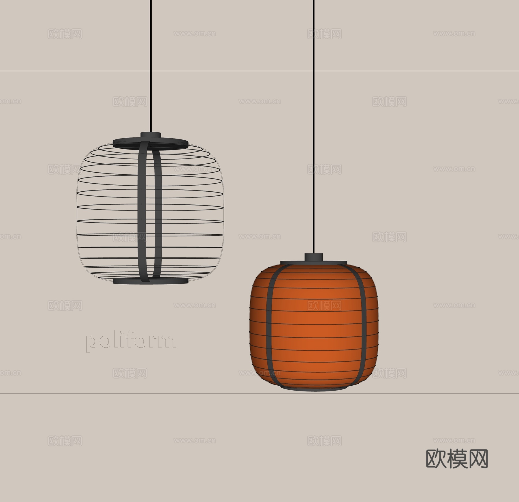现代玻璃吊灯su模型