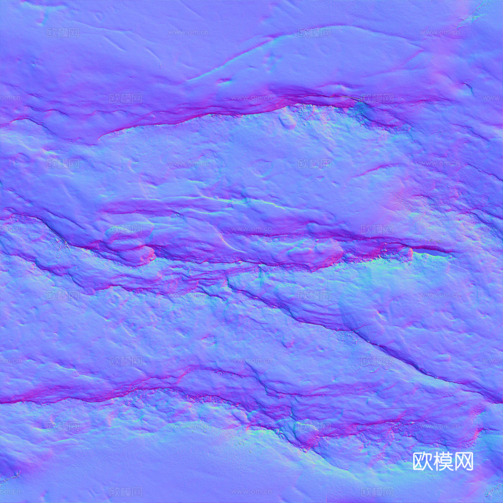 石头岩石pu石 PBR材质贴图 1k下载（渲染图6）