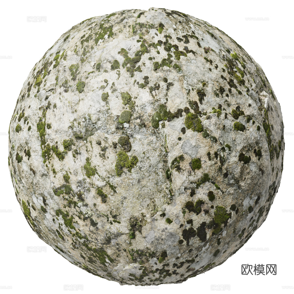 石头岩石pu石 PBR材质贴图 1k下载（渲染图1）