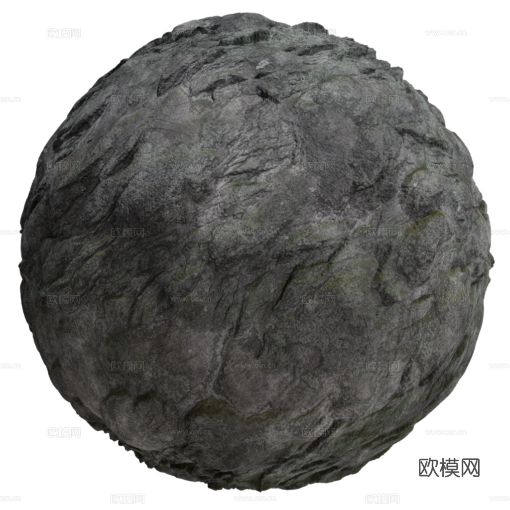 石头岩石pu石 PBR材质贴图 2k下载（渲染图1）