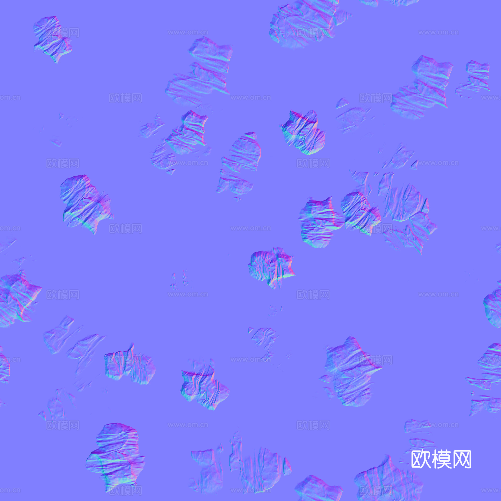 石头岩石pu石 PBR材质贴图 2k
