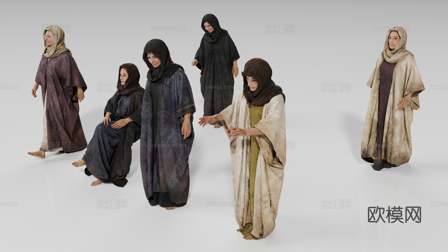 女人 中东人物 阿拉伯人su模型