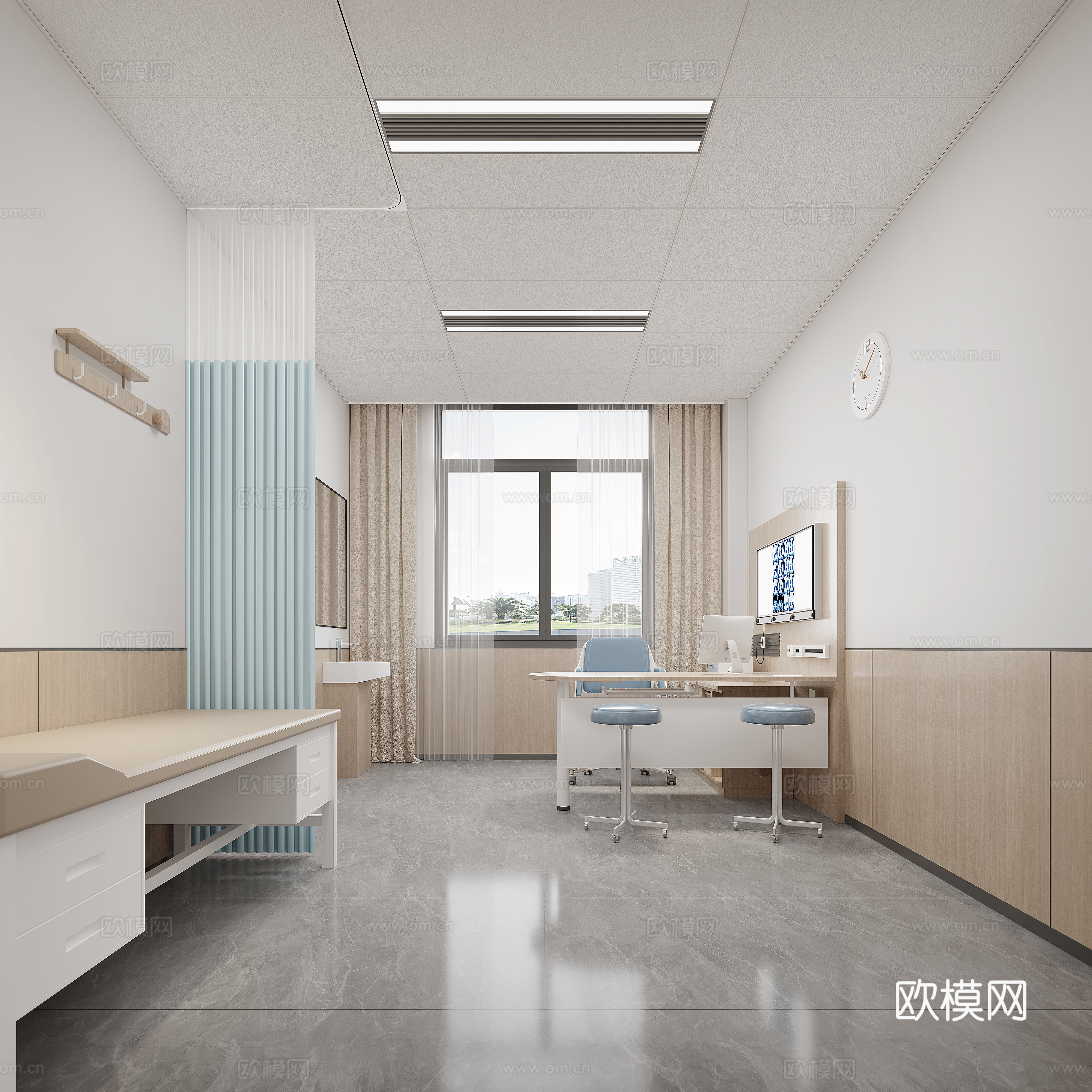 医院诊室 医生办公室3d模型下载