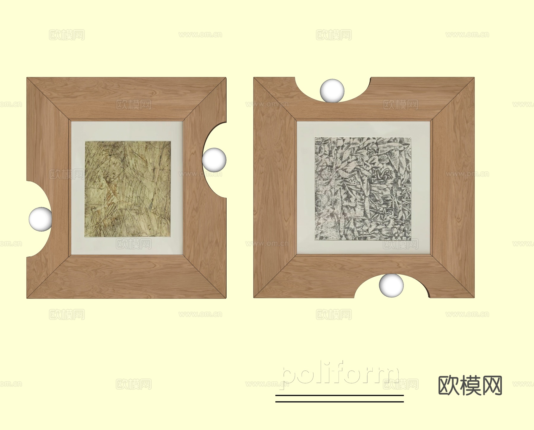 法式复古抽象画su模型