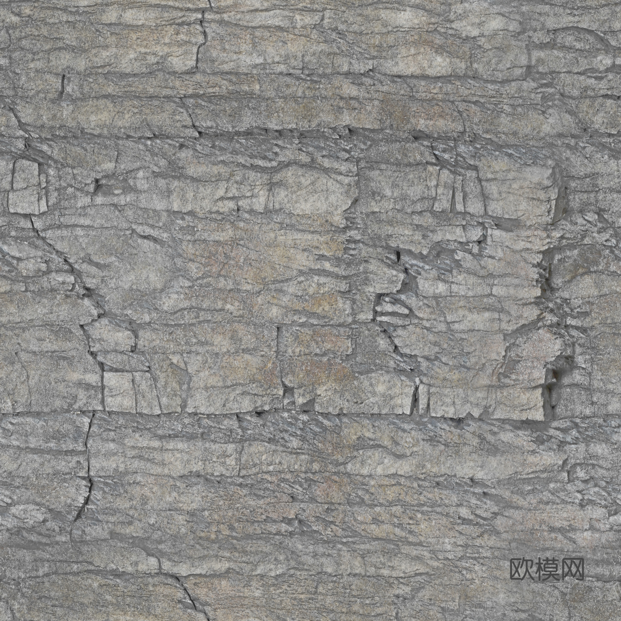 石头岩石pu石 PBR材质贴图 2k下载（渲染图2）