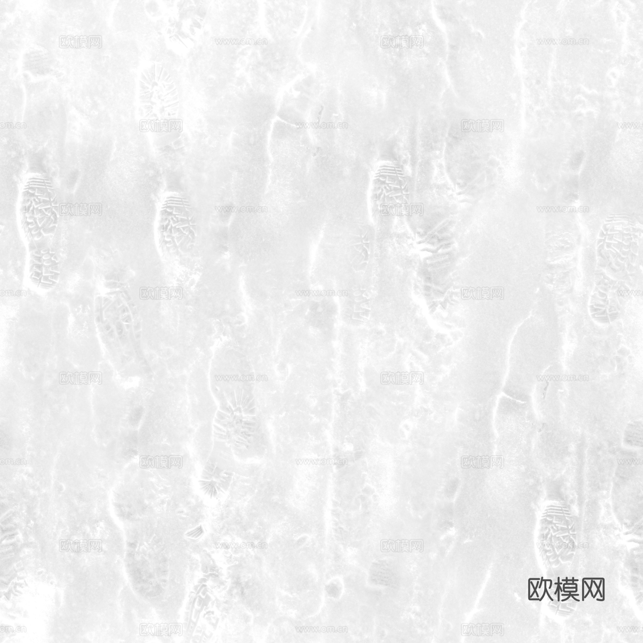 雪地脚印 PBR材质贴图 2k