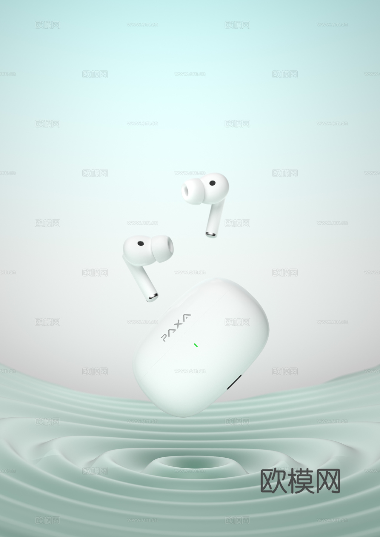 耳机带场景3d模型下载