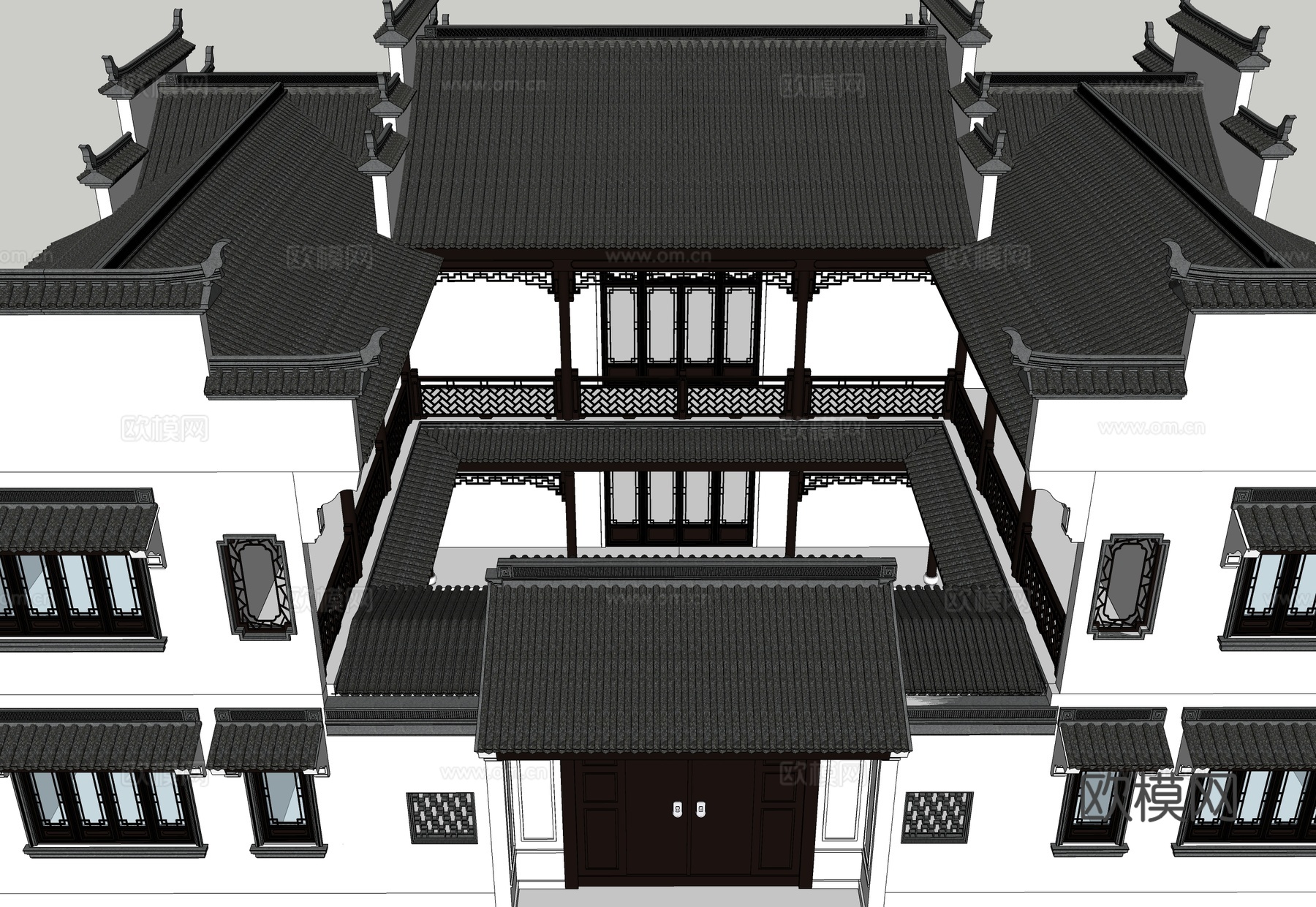 中式四合院  庭院景观 四合院建筑 宋代建筑 苏氏园林su模型