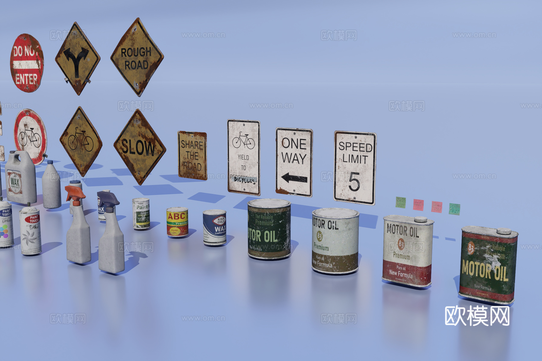 复古小型工具3d模型下载（渲染图2）