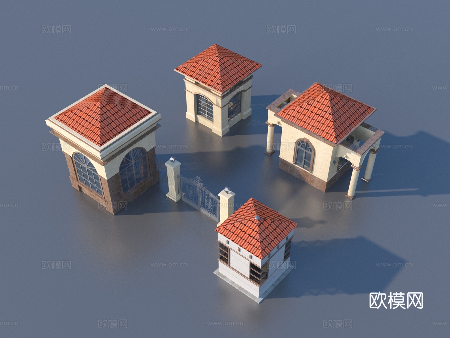 岗亭 门卫 保安亭 建筑3d模型下载