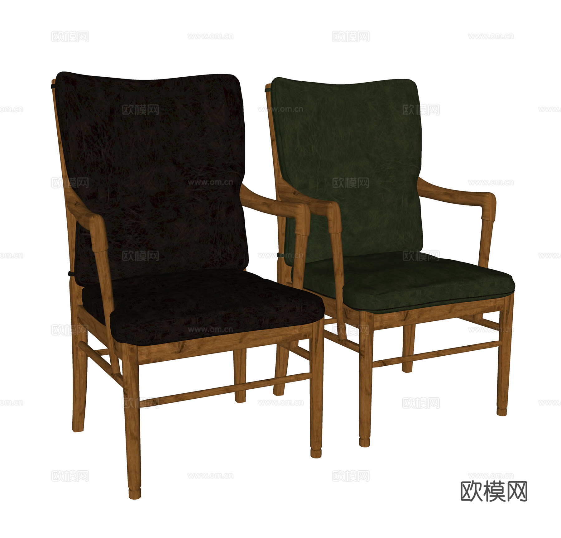 北欧户外椅  皮椅 书椅 扶手椅su模型
