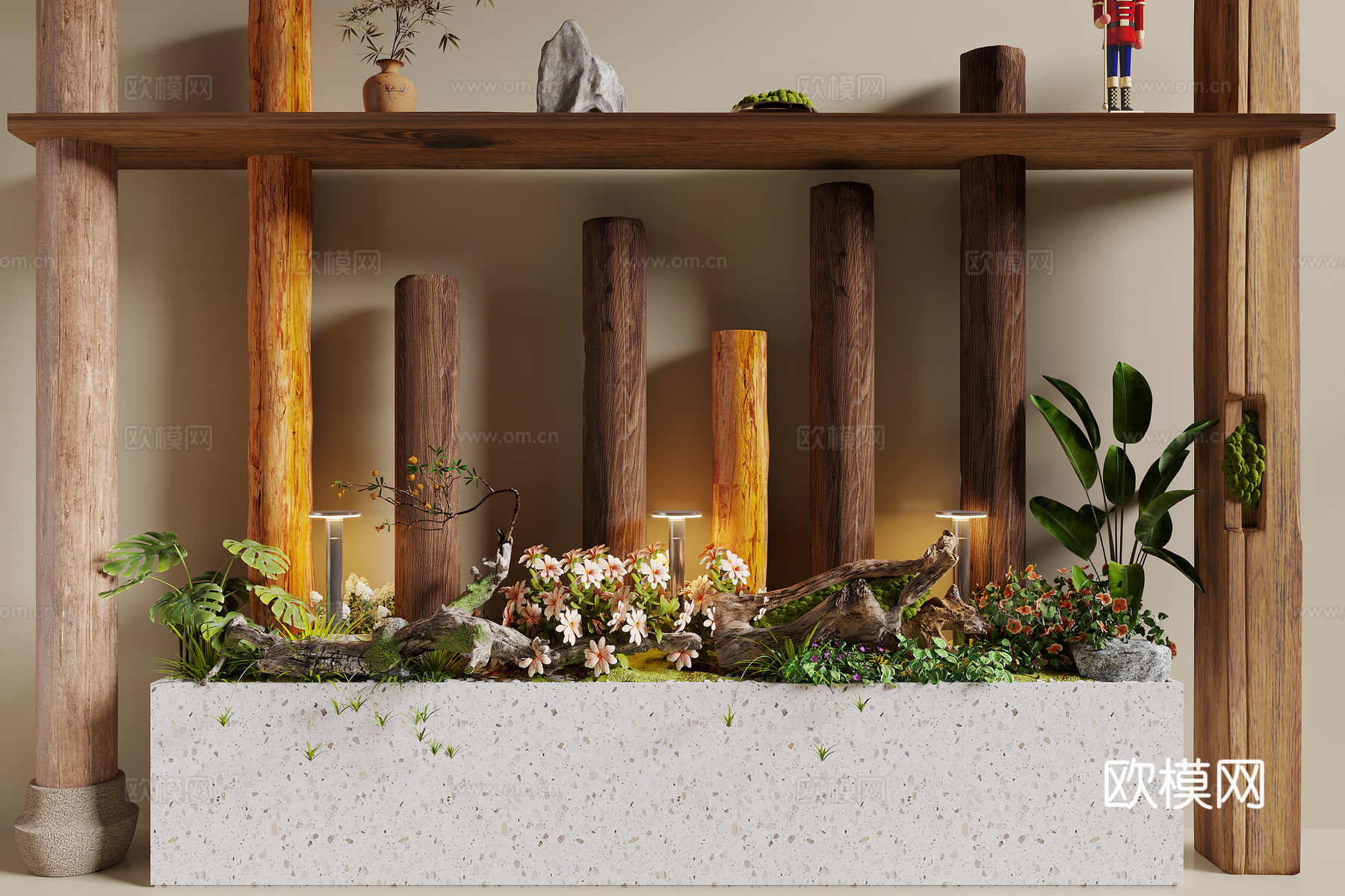 植物造景3d模型下载