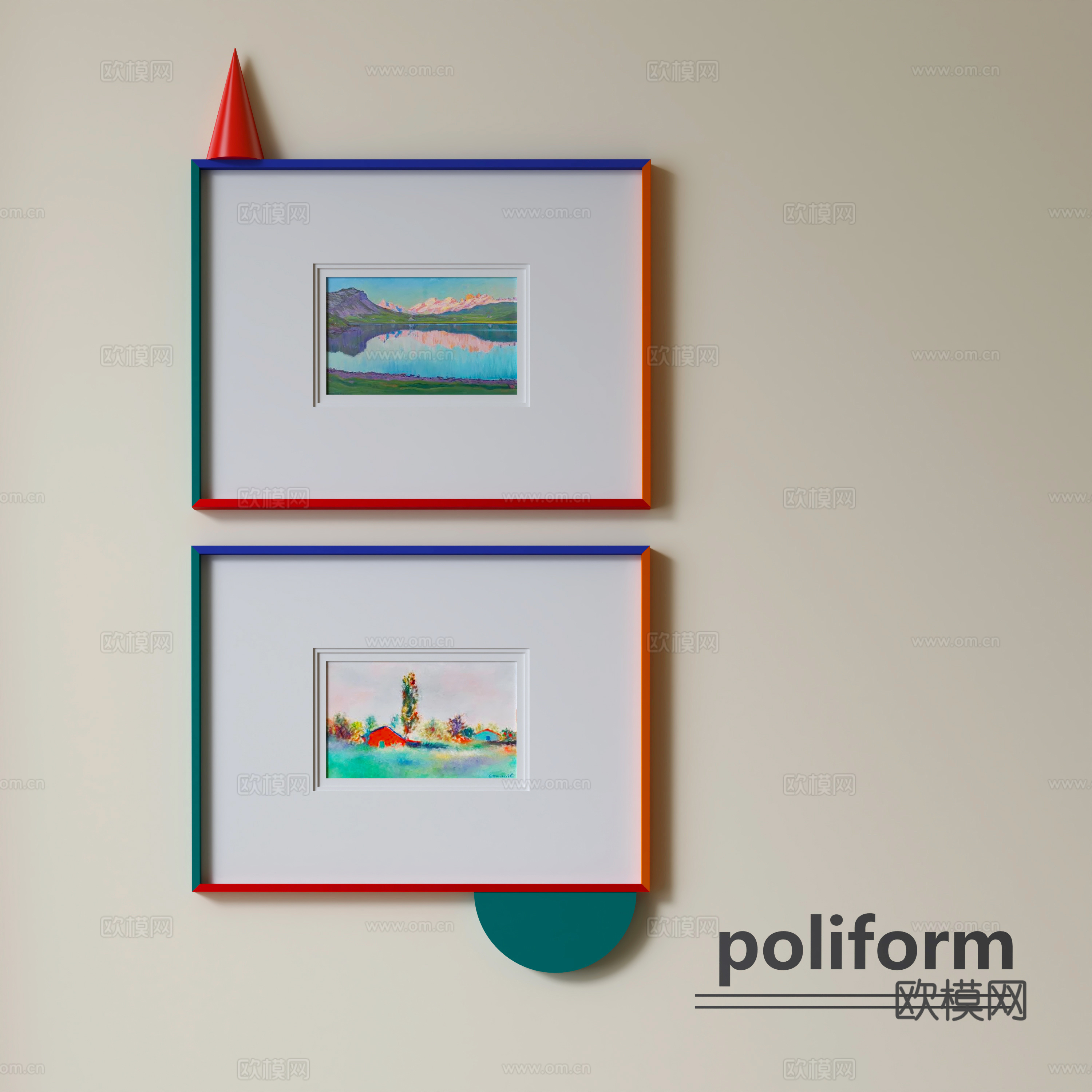 包豪斯装饰画3d模型下载