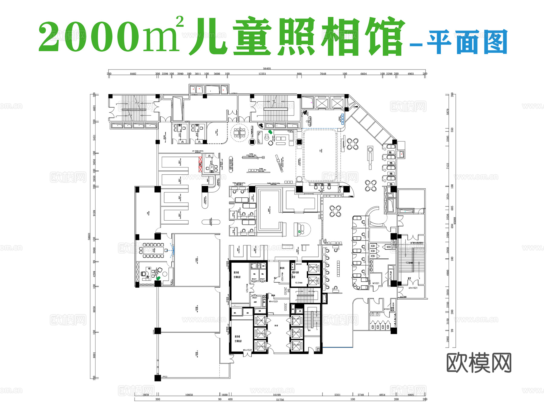儿童照相馆平面图cad施工图