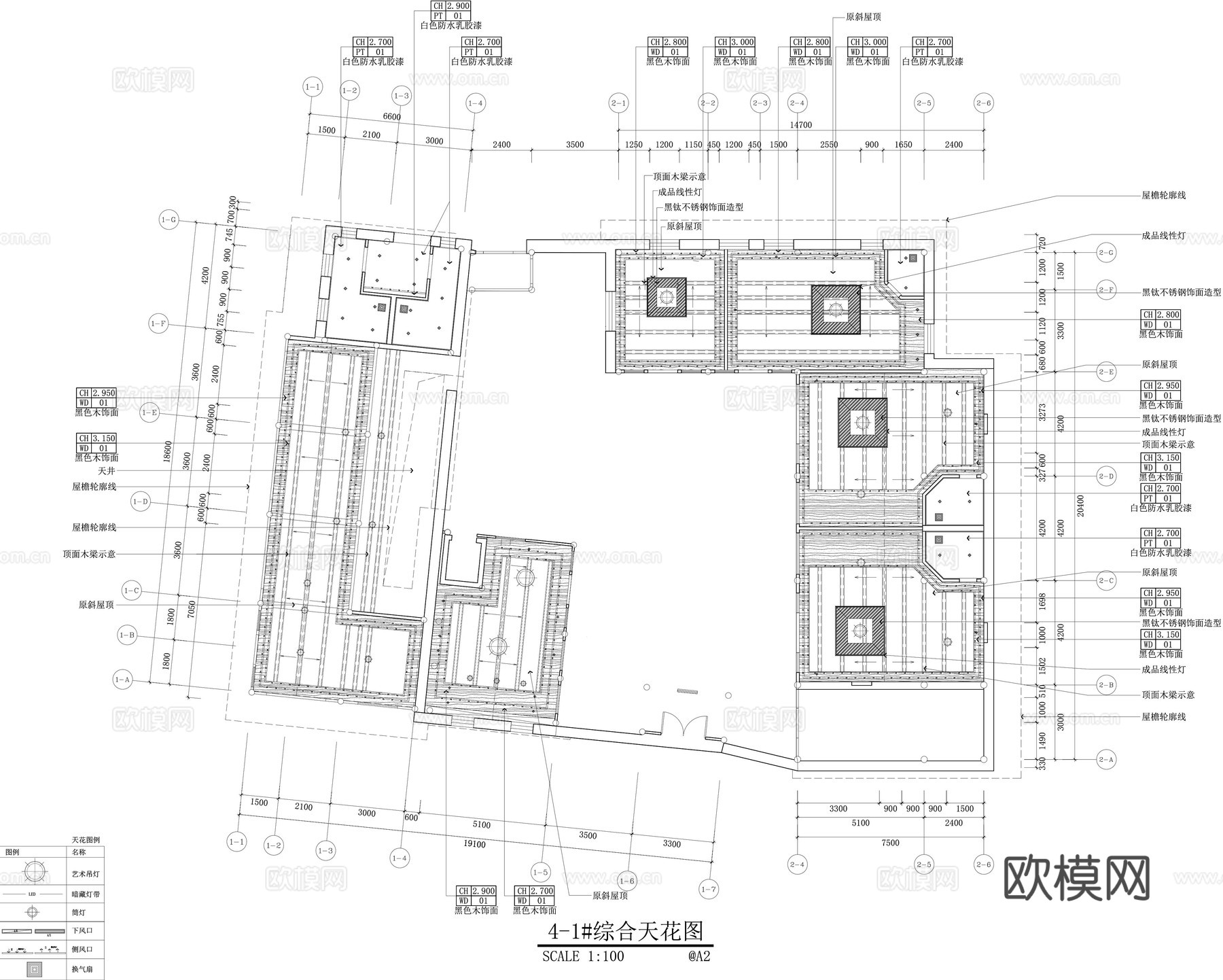 餐饮会所施工图cad施工图