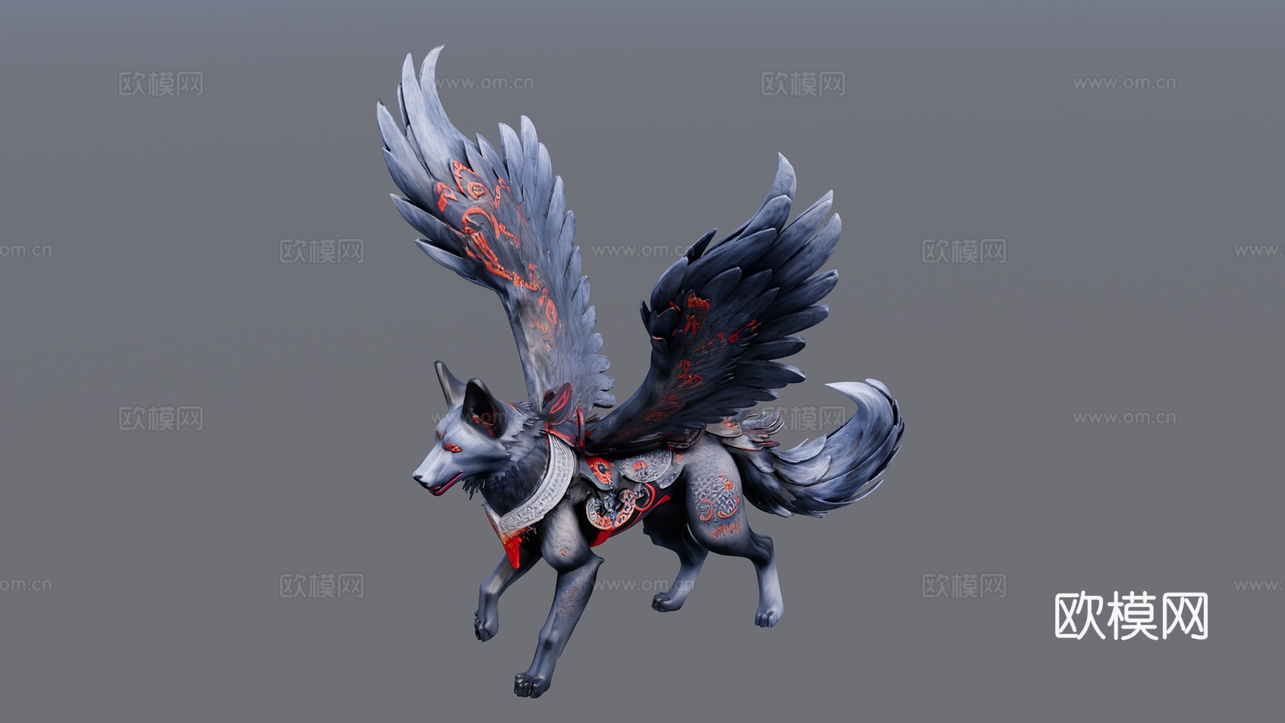 山海经神兽天狗su模型