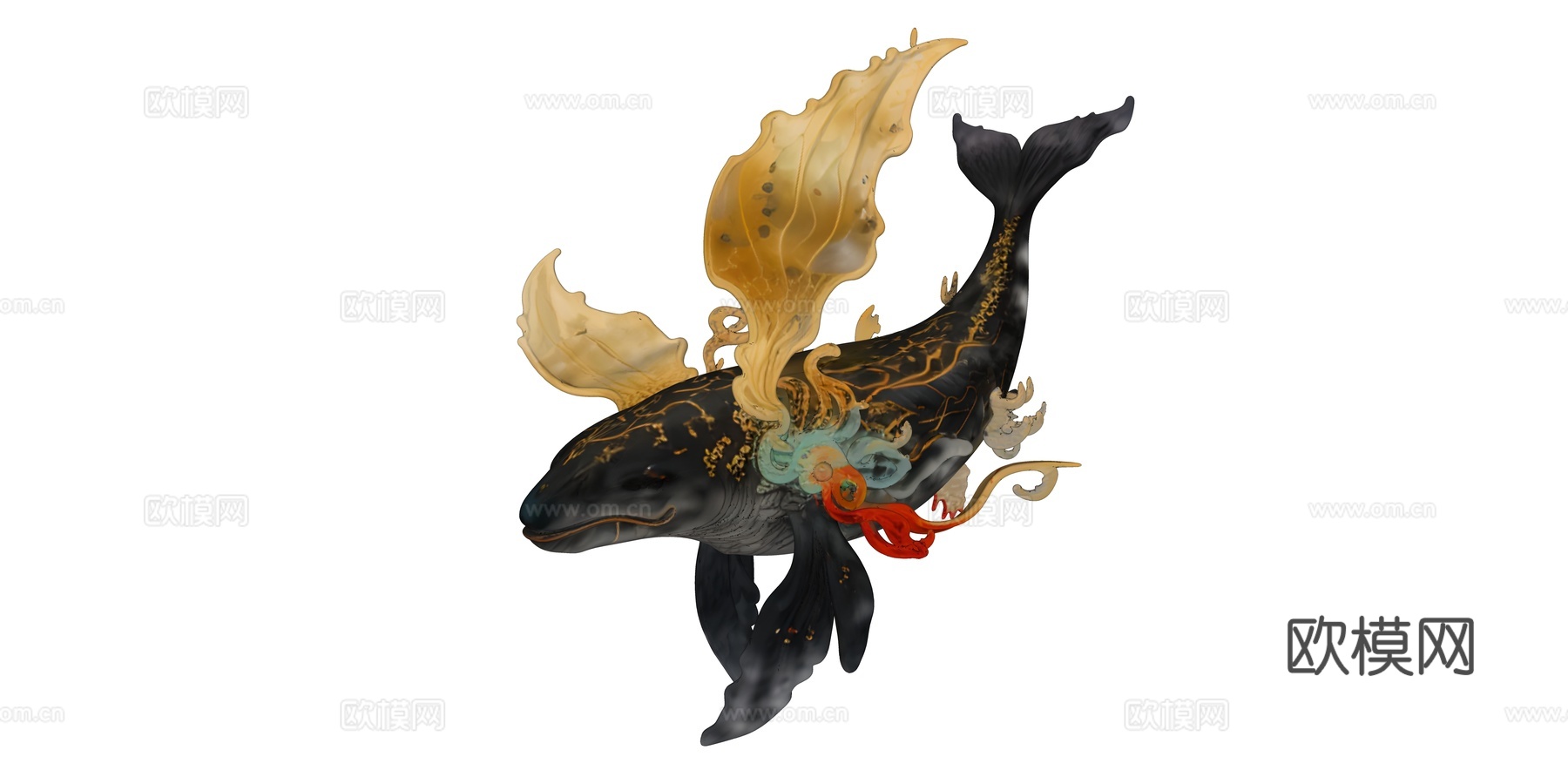 山海经神兽鲲su模型