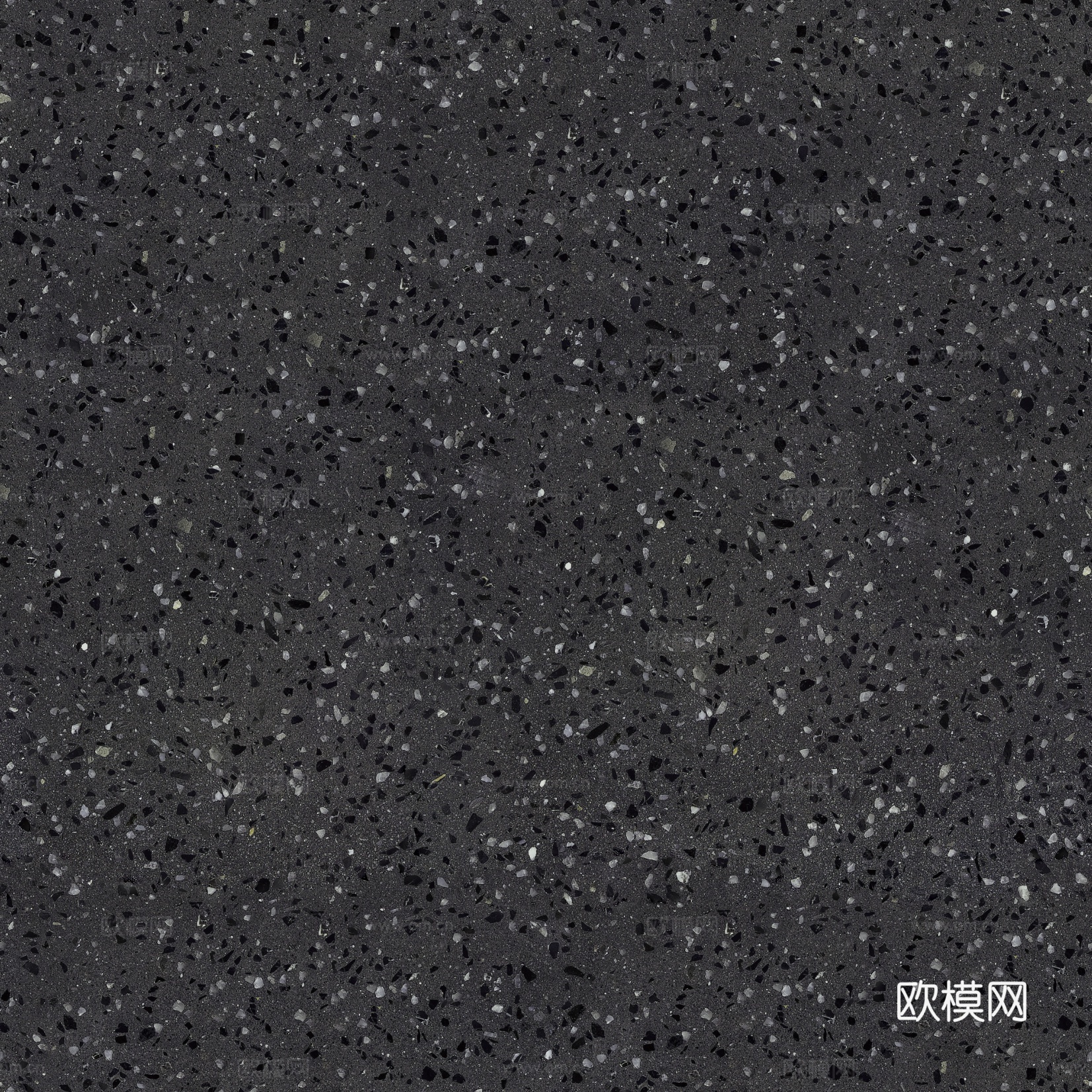 现代水磨石砖_深灰色水磨石贴图