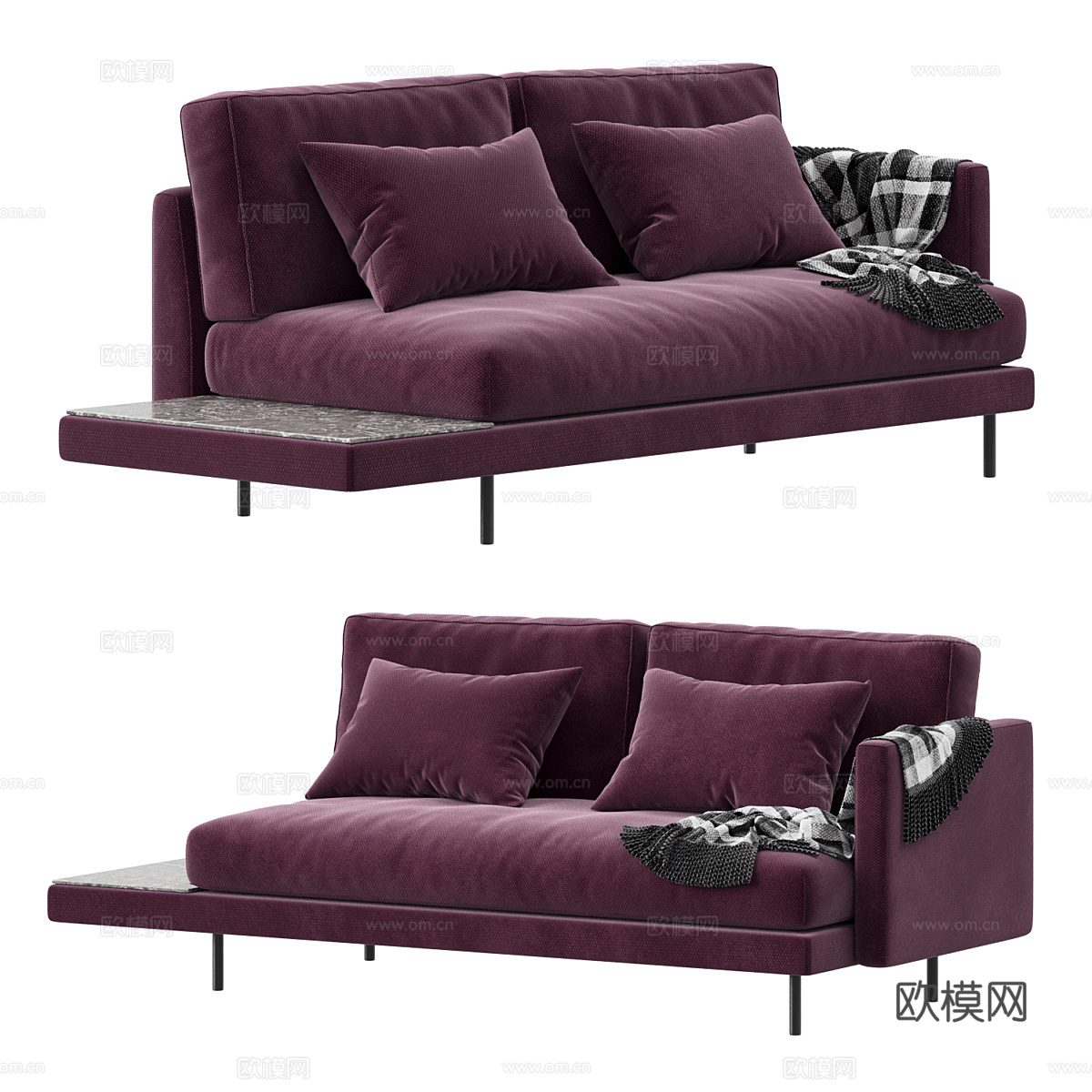 多人沙发3d模型下载