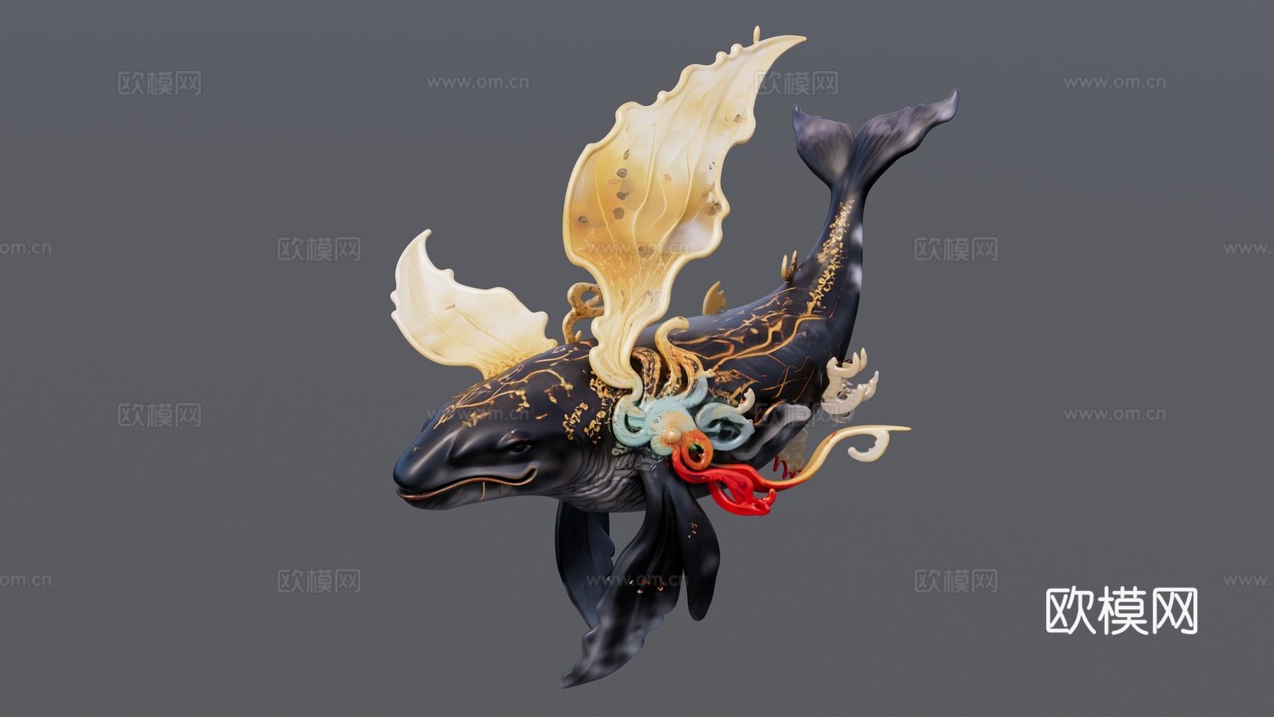 山海经神兽鲲su模型
